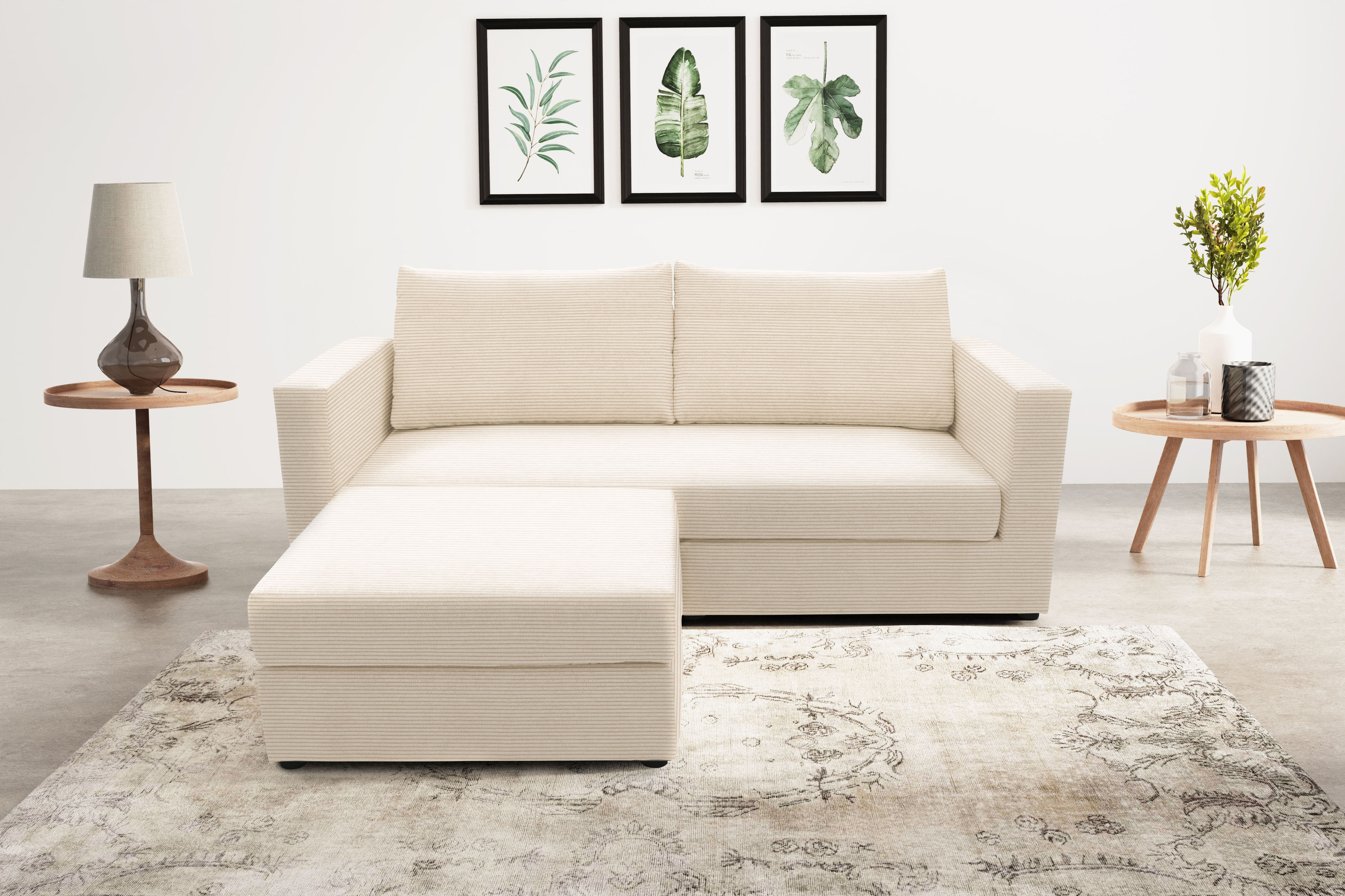 Thumbnail - DOMO collection 2-Sitzer "Bibury smartes, modulares Ecksofa aus Sofa & Hocker mit Schlaffunktion" Sitzfläche mit Federke...