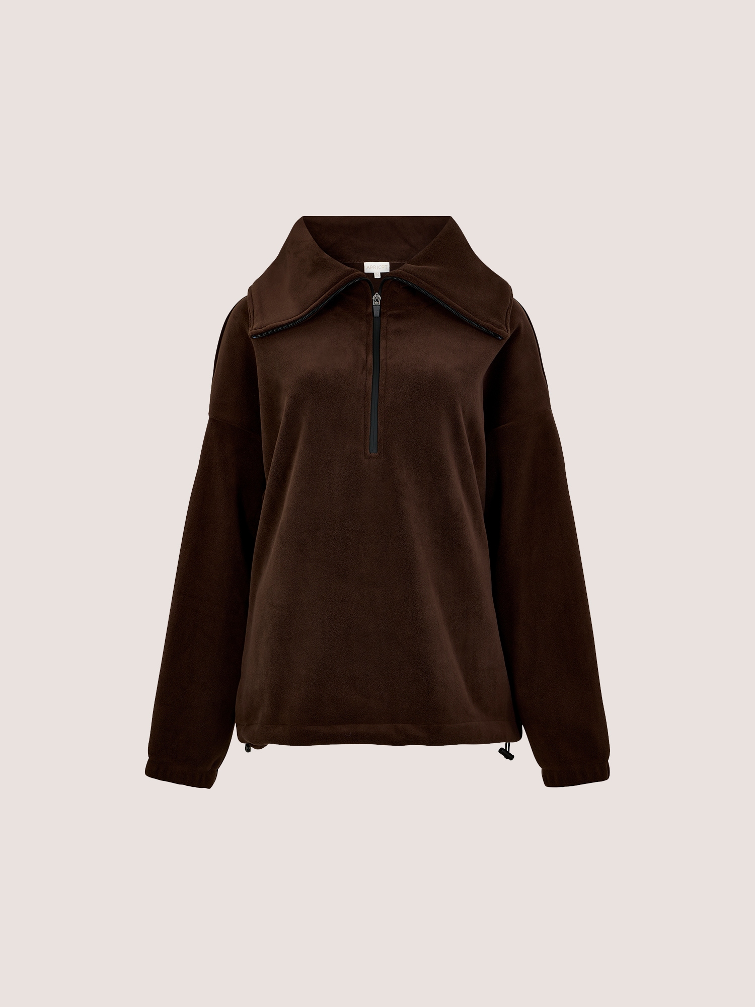 Apricot Rundhalspullover »Teddy-Borg-Fleece-Pullover« mit Trichterkragen
