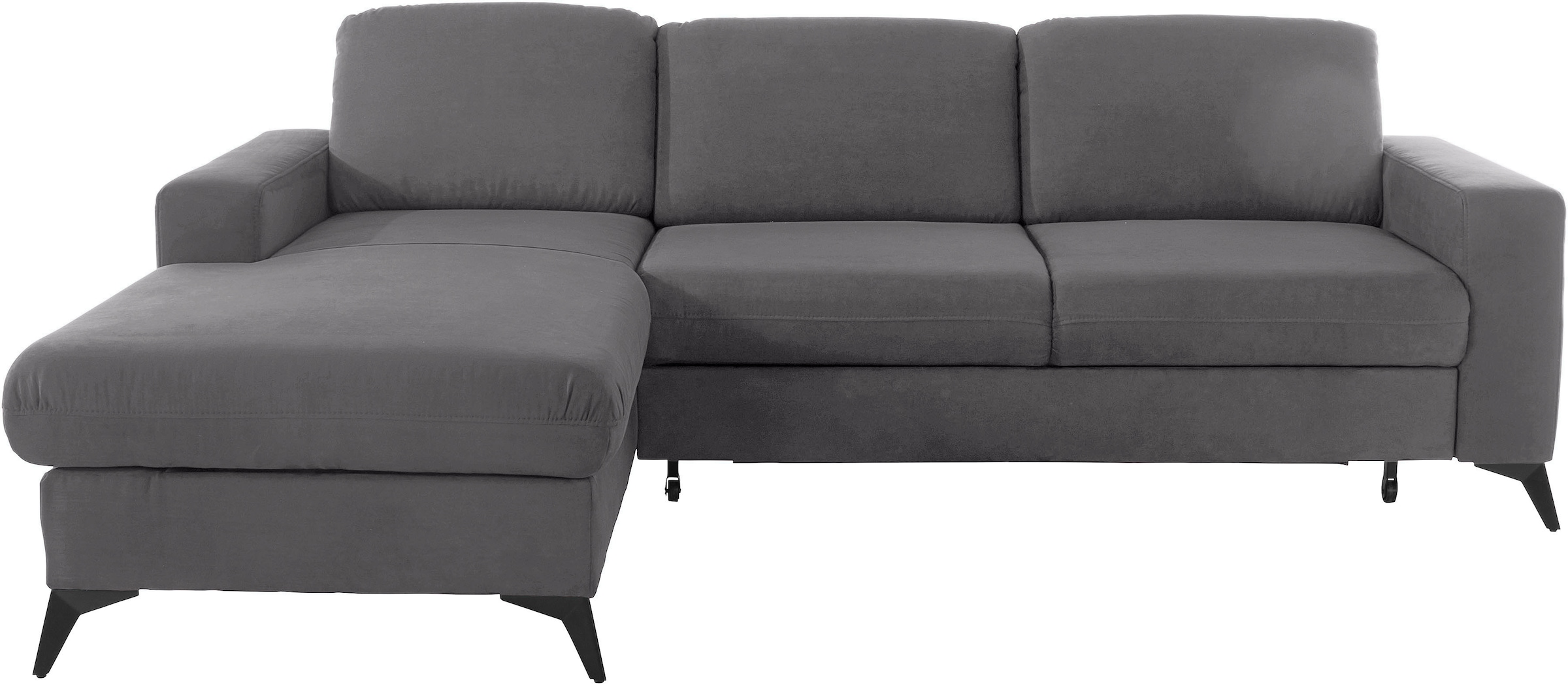 Places of Style Ecksofa »Lolland L-Form«, Wahlweise mit Bettfunktion und Bettkasten, Federkern