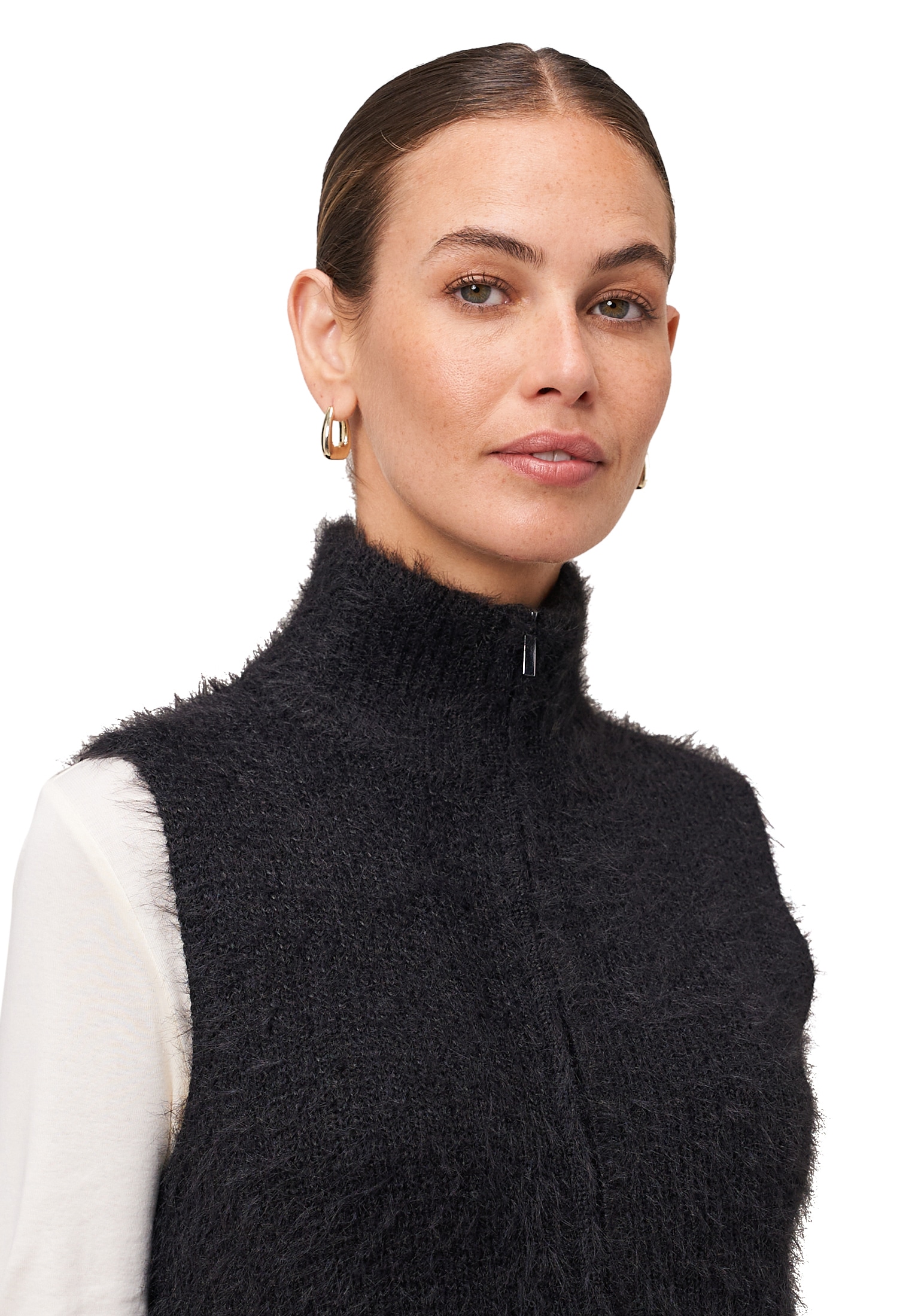 Zero Strickjacke »zero Damen Strickweste mit Reißverschluss«, Plain/ohne Details