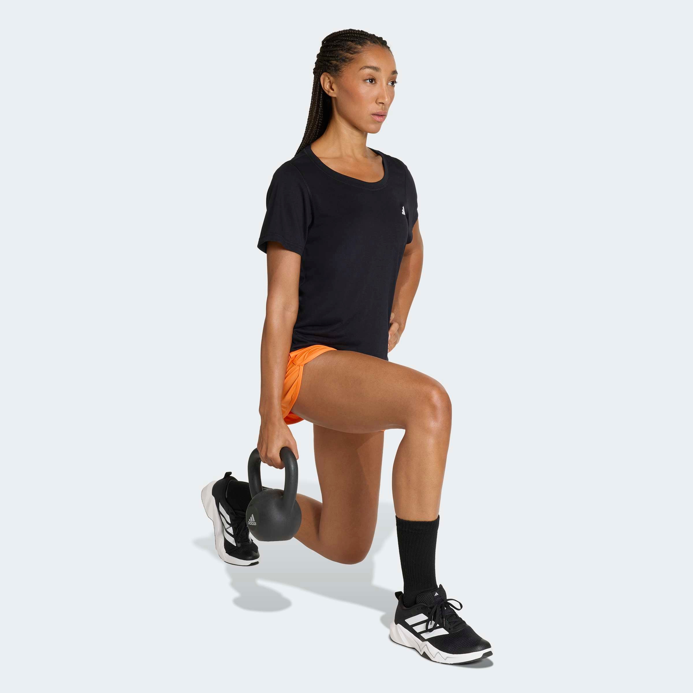 adidas Performance T-Shirt »WORKOUT ESSENTIALS MIT TIEFEM AUSSCHNITT« für sportliche Looks im Alltag und beim Training, ohne Verschluss