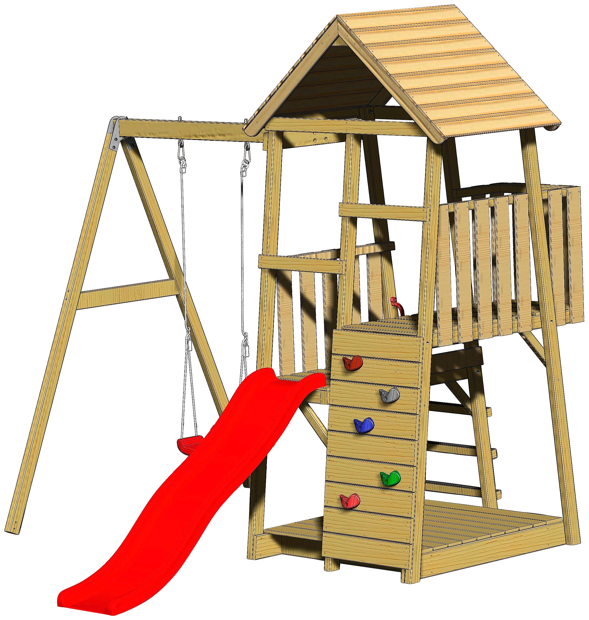 Wendi Toys Spielturm »Wendi Toys Panda«, BxTxH: 270x290x270 cm