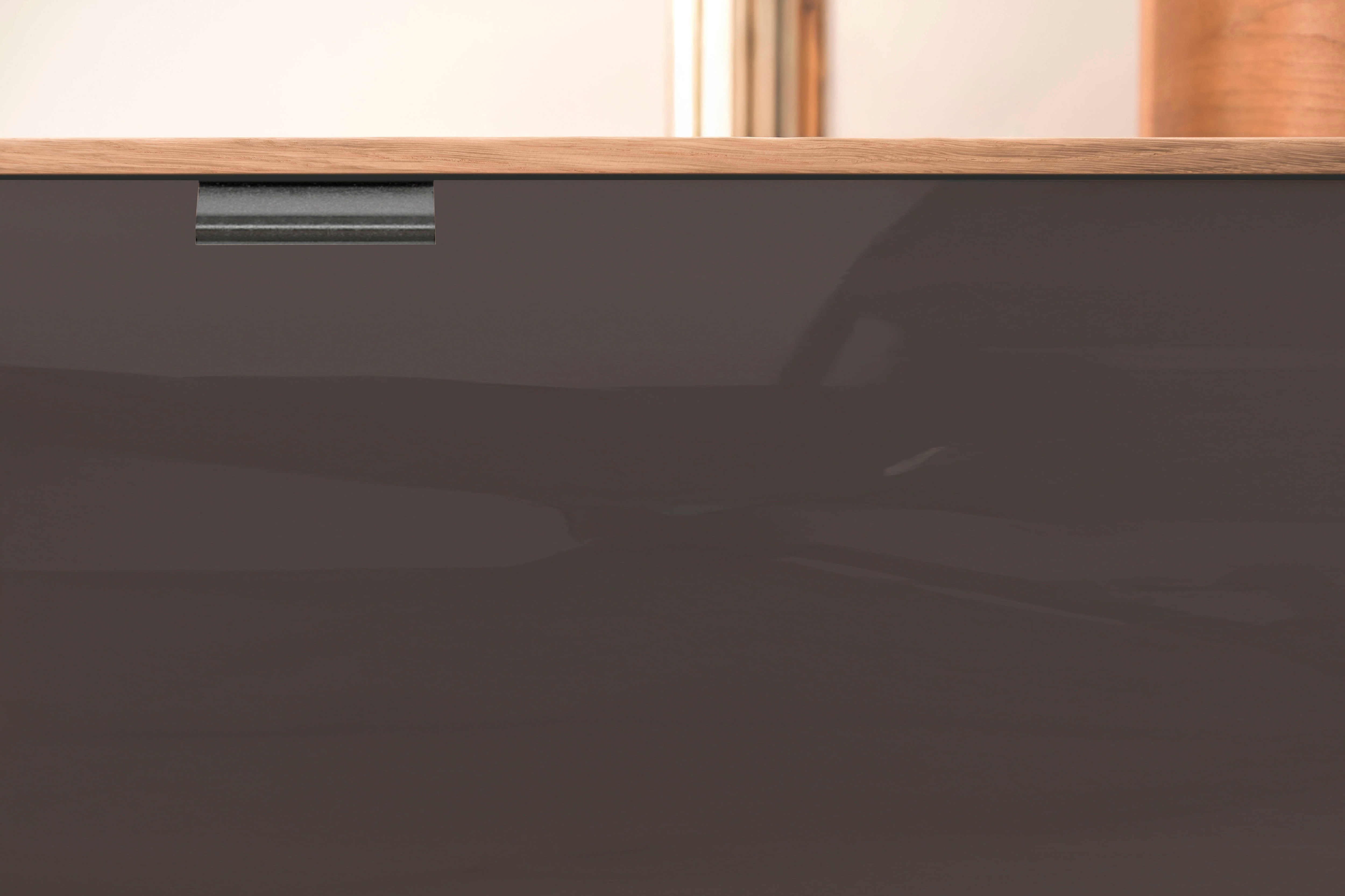 Thumbnail - WIEMANN Kombikommode "Cardiff Sideboard, Wäscheschrank, teilmassiv Bianco-Eiche, Schubladen" Kommode 141x86x43 cm, braun...