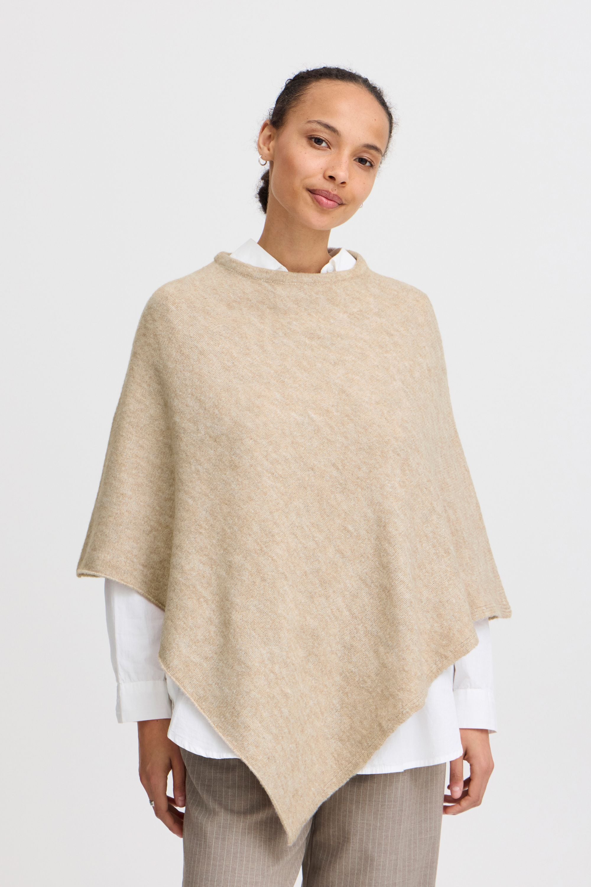 b.young Strickpullover »Strickpullover BYVIKSI PONCHO 2 -«