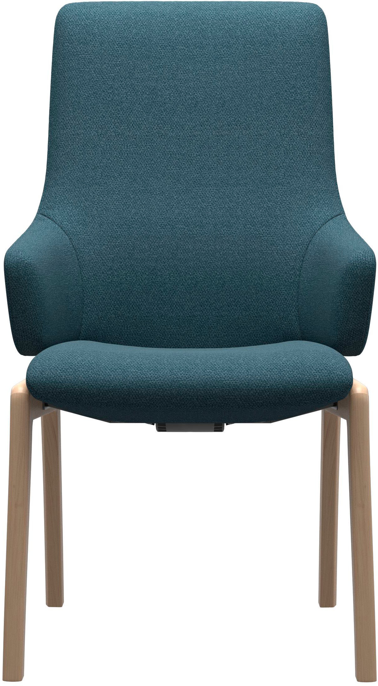 Stressless® Polsterstuhl »Laurel«, ROHLEDER Stoff Q2 FARON, High Back mit Armlehne, Größe L, mit abgerundeten Beinen in Eiche