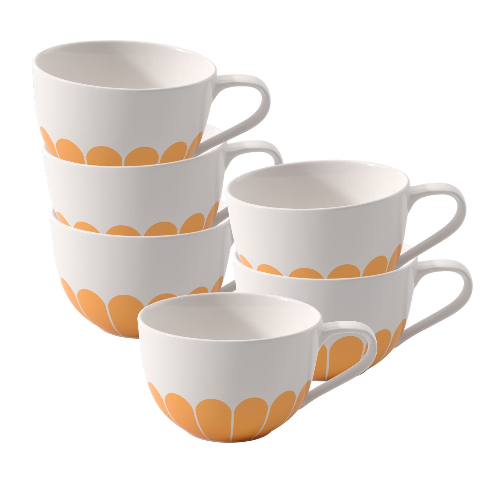 Villeroy & Boch Tasse "Cappuccinotassen Fleur Couleur 300 ml 6er Set" Spülmaschinenfest, Mikrowellensicher