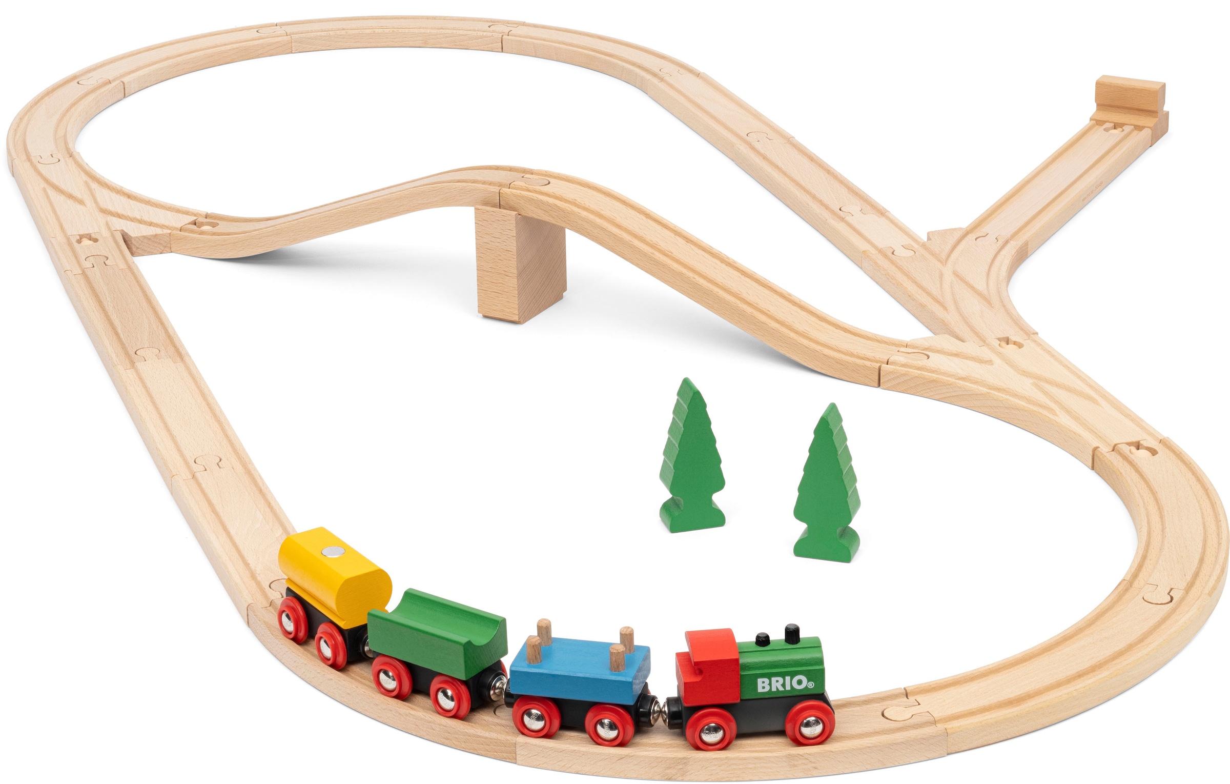 BRIO® Spielzeug-Eisenbahn »65 Jahre Holzeisenbahn Jubiläums-Zugset«, Made in Europe; FSC® - schützt Wald - weltweit