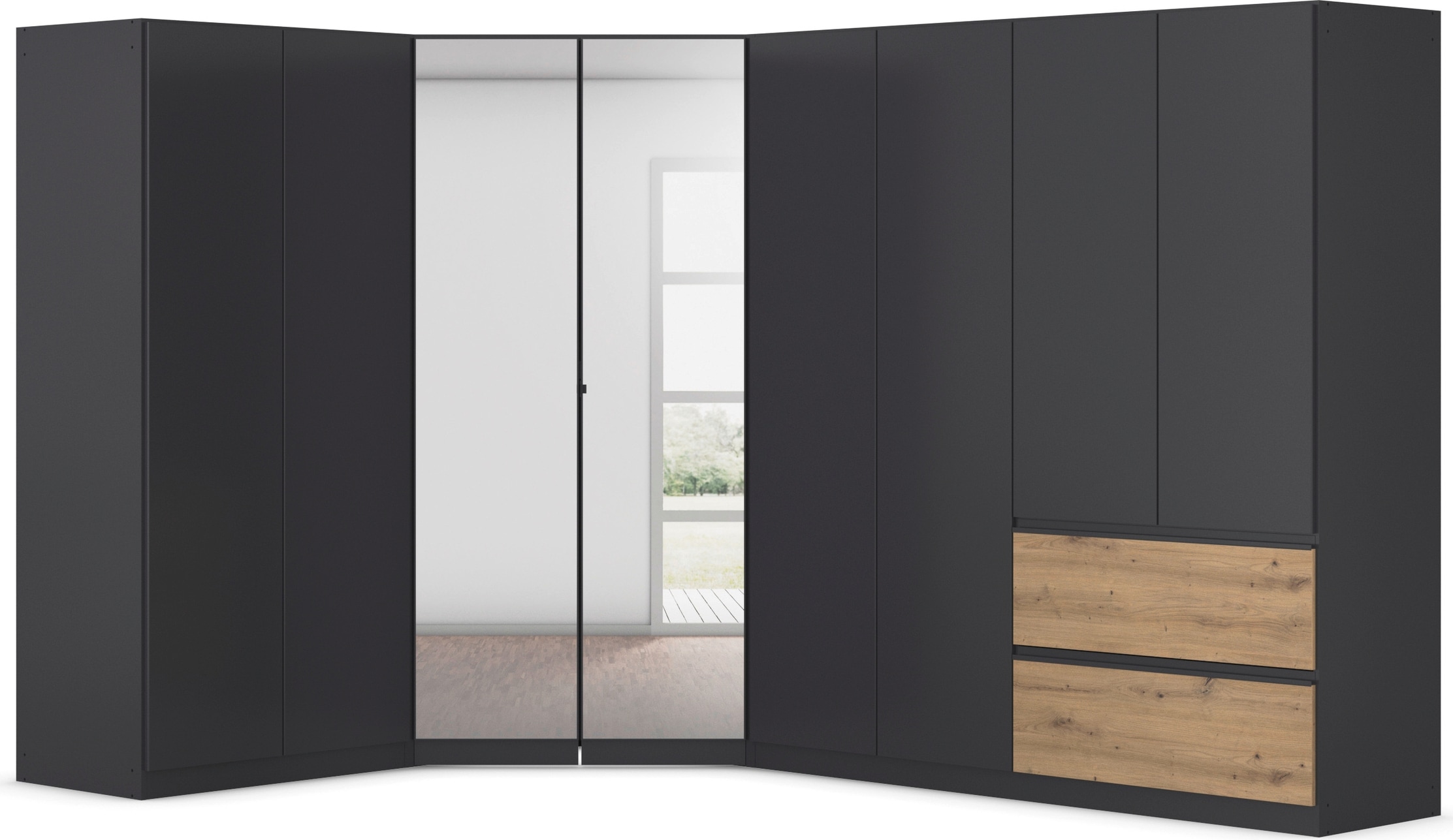 rauch Schrank-Set "Kleiderschrank Schrank Garderobe Wäscheschrank COSTA Größe 208x298 cm" Set, in 3 Ausstattungen BASIC/CLASSIC/PREMIUM, 3 Stk. tlg.