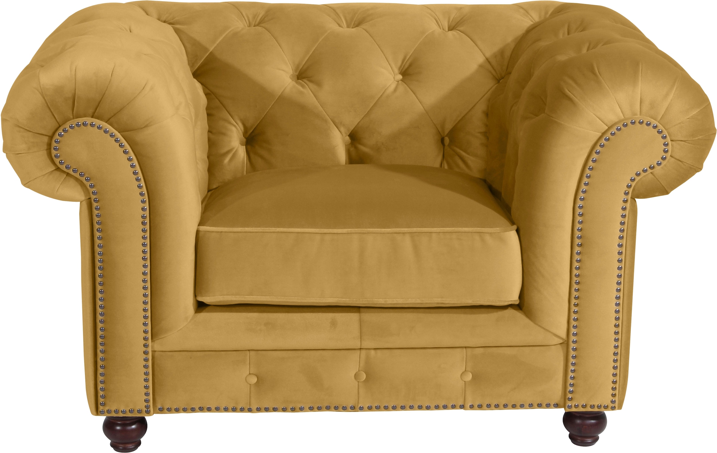 Max Winzer Chesterfield-Sessel "Old England, Loungesessel, modern, Retro und elegant, bequemer Sessel", mit edler Knopfh