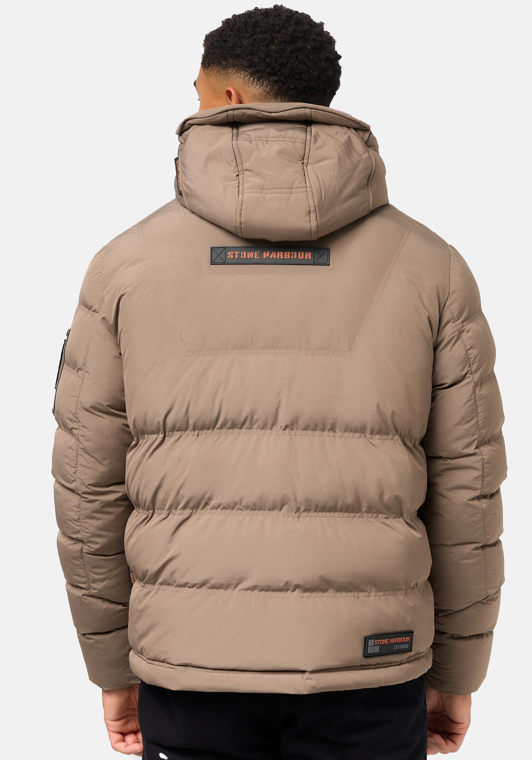 Thumbnail - Stone Harbour Winterjacke "Arvidoo", mit Kapuze, Modische Herren Winter Steppjacke