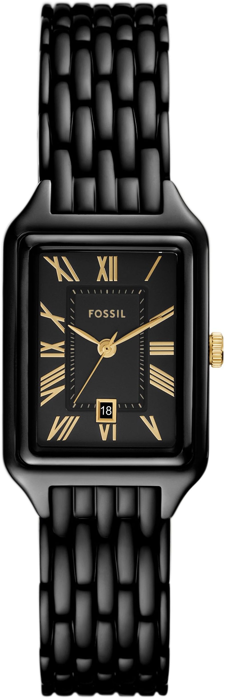 Fossil Quarzuhr »RAQUEL«, Armbanduhr, Damenuhr, Edelstahlarmband, analog, Tag