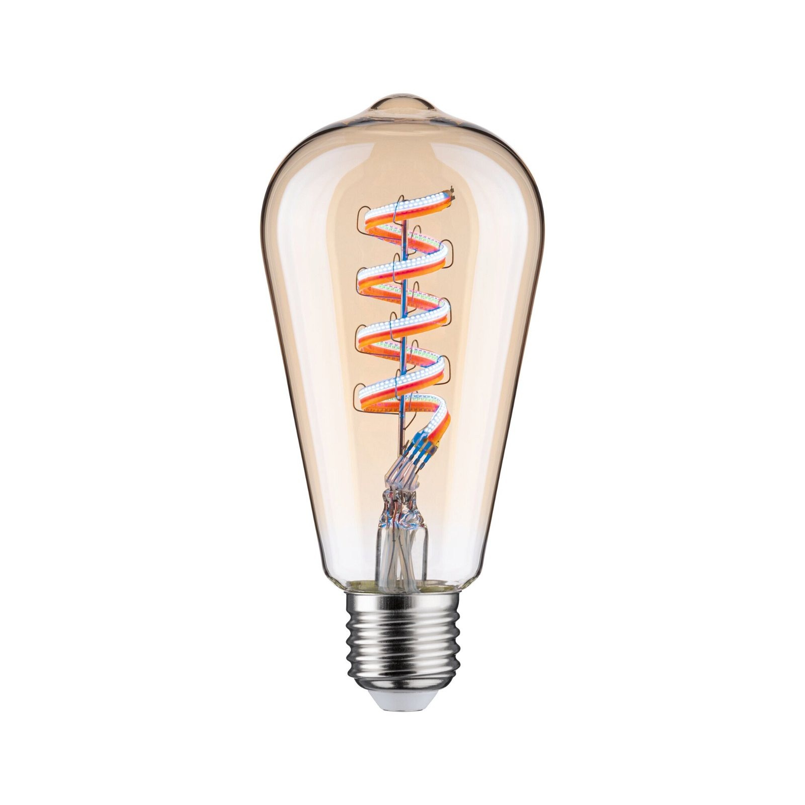 PAULMANN LED-Leuchtmittel "Smart Filament ST64 470lm 2200K-6500K gold 230V", L:14cm Ø:6,4cm, gold, Leuchtmittel
