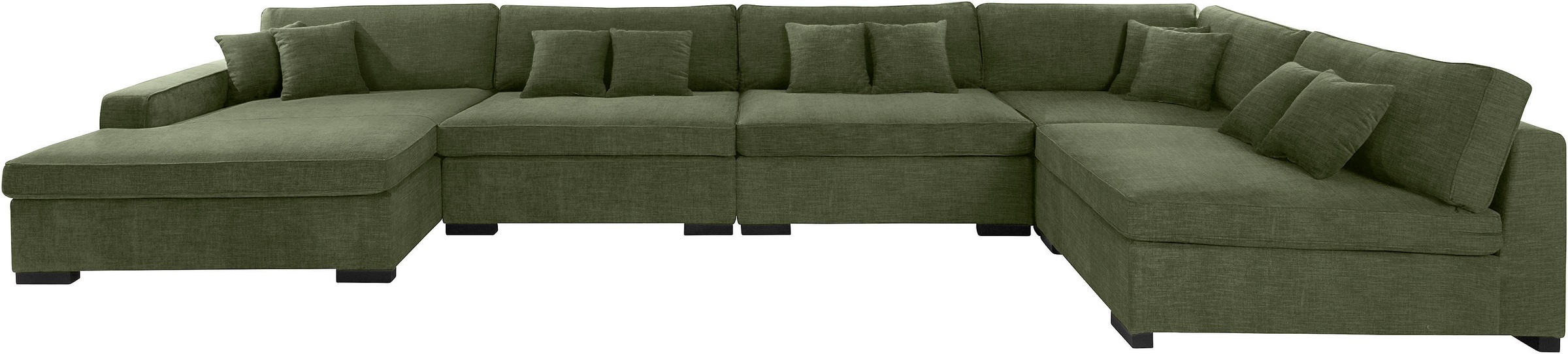 Home affaire Wohnlandschaft "Skara XXL U-Form", Lounge-Sofa XXL mit Federke günstig online kaufen