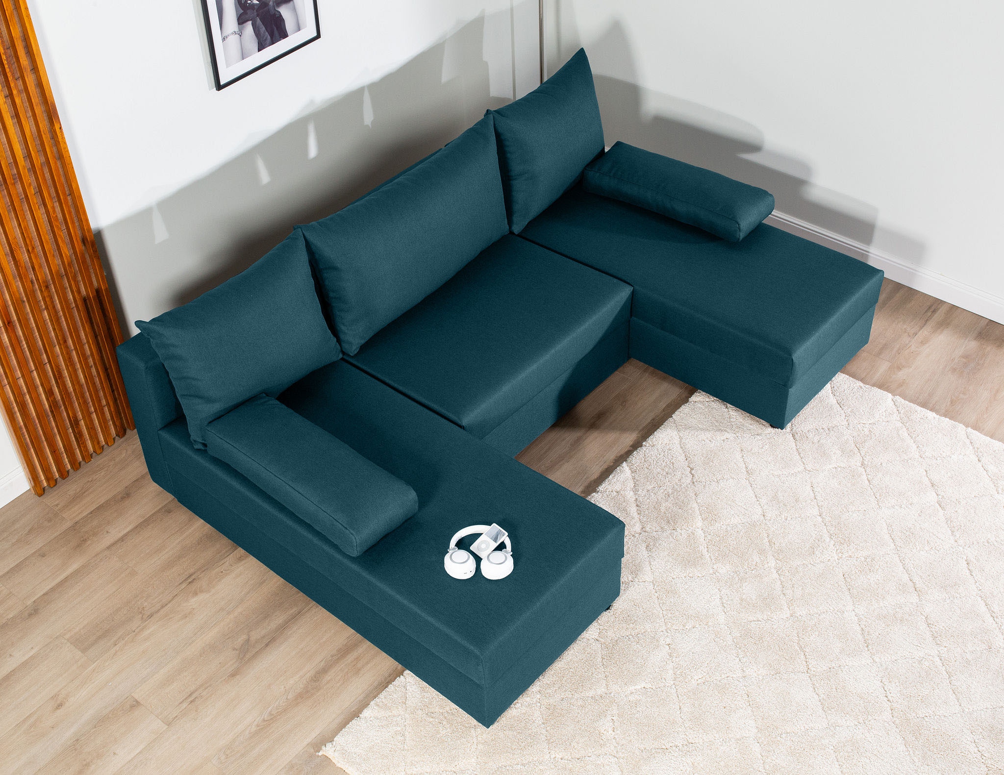 COLLECTION AB Wohnlandschaft »Pico U-Form«, Wohnlandschaft,2 X Ottomane,Polyätherschaum Polsterung