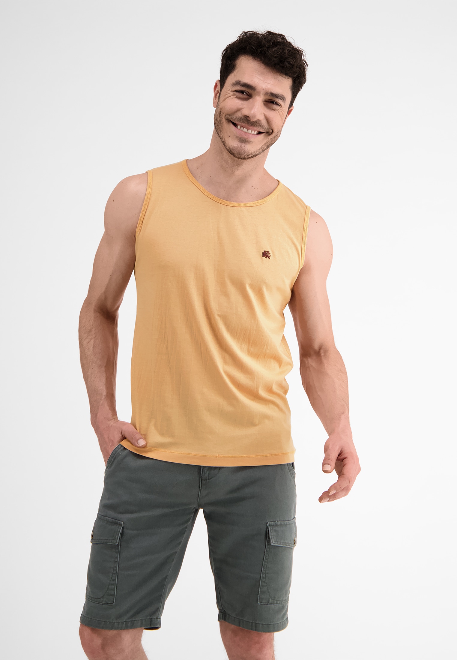 LERROS Muskelshirt "LERROS Tanktop mit Palmenprint"