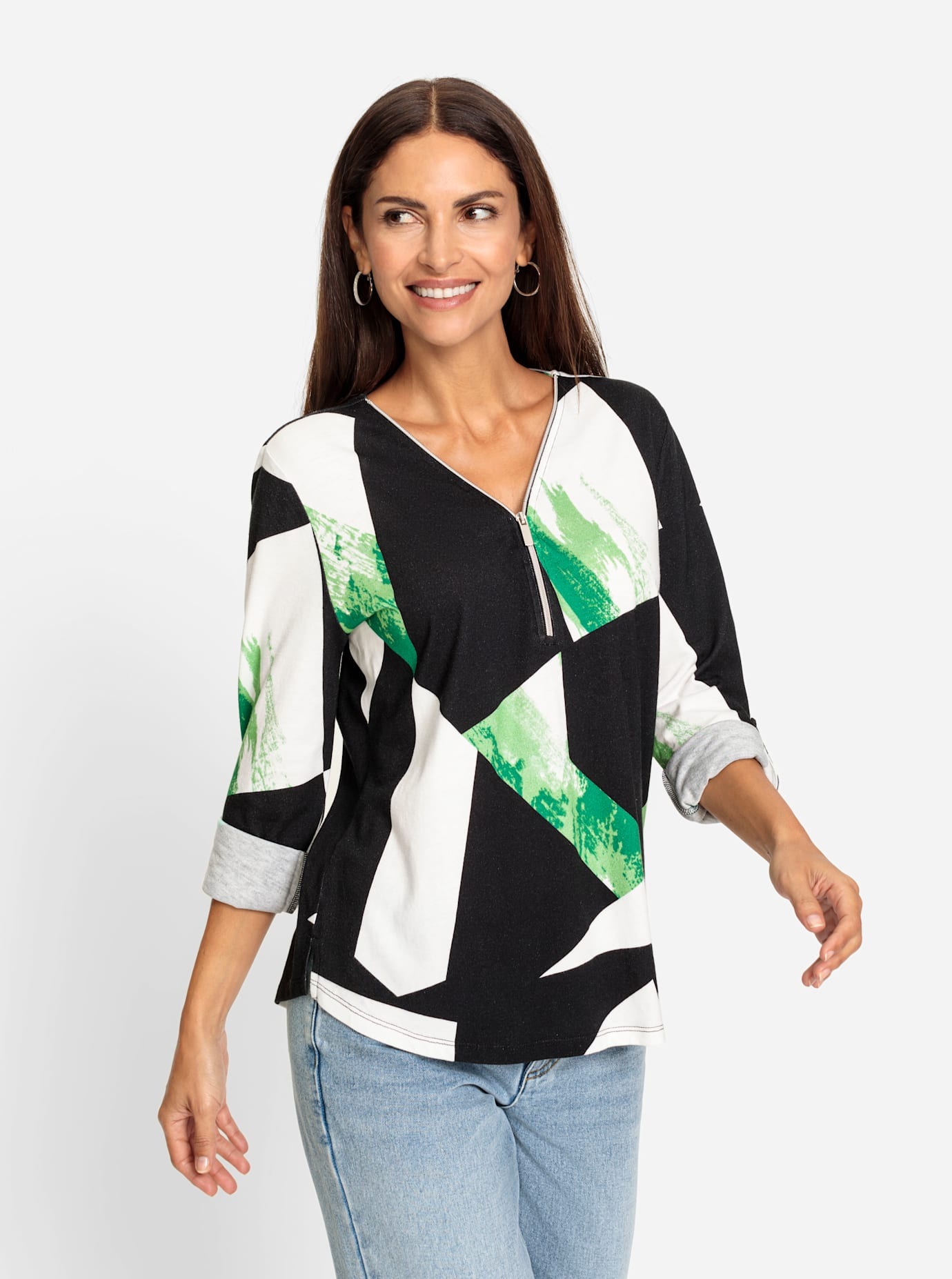 Inspirationen Langarmshirt "Modal-Baumwoll-Shirt", 1 Stk. günstig online kaufen