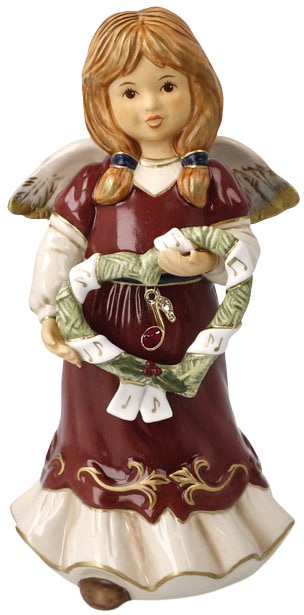 Goebel "Engel - Herzliche Weihnachtsmelodie - Jahresengel 2023, Höhe ca. 16 cm" Sammlerfigur, Weihnachtsfigur, Dekofigur aus Steingut, mit Zertifikat