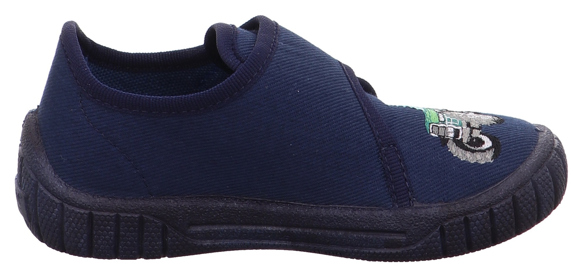 Thumbnail - Superfit Hausschuh "Bill WMS: Mittel" Kindergarten Schuh im Jeans-Look, Größenschablone zum Download