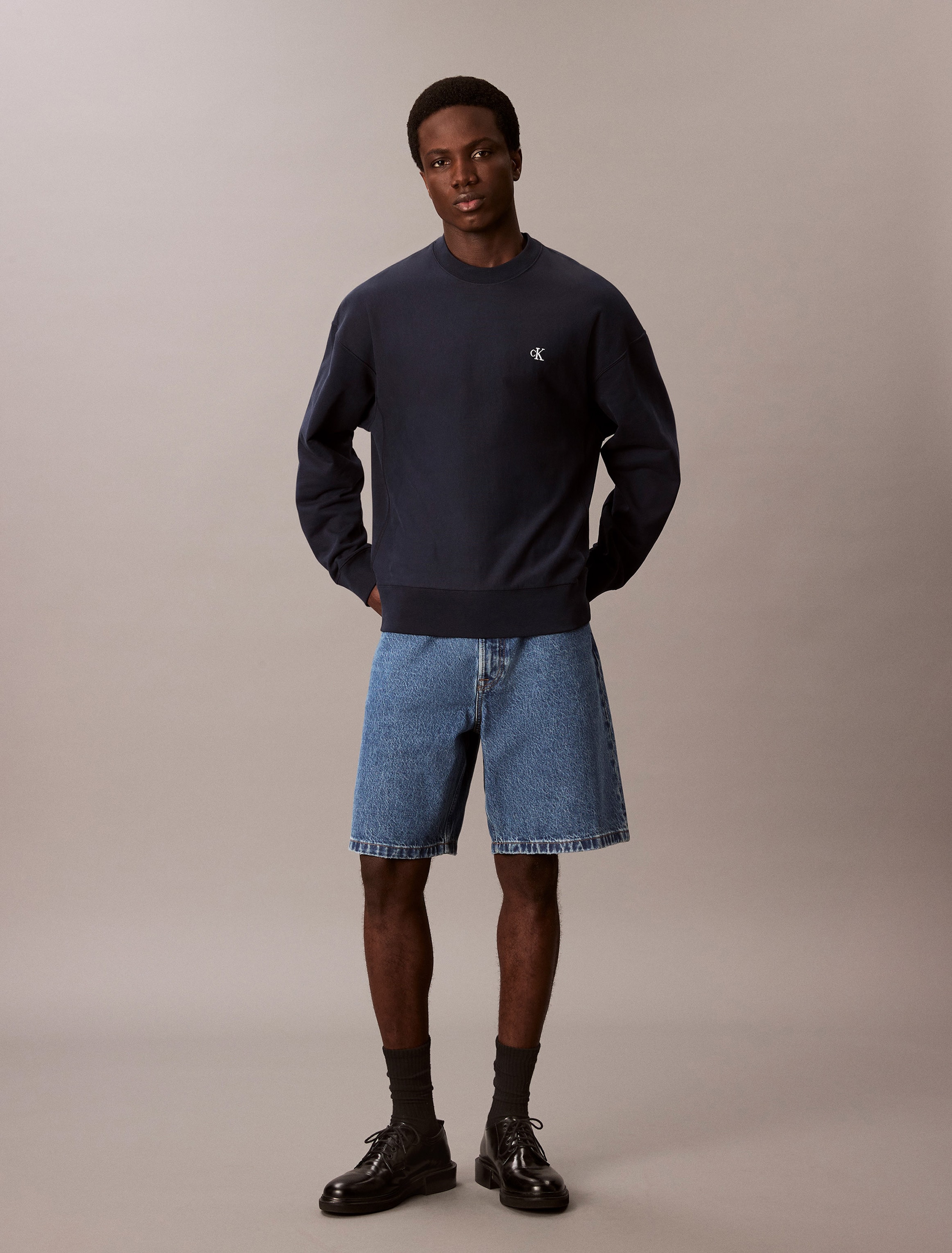 Calvin Klein Jeans Sweatshirt »PRMM TRRY MNGRM CN S«, Mit Rundhalsausschnitt