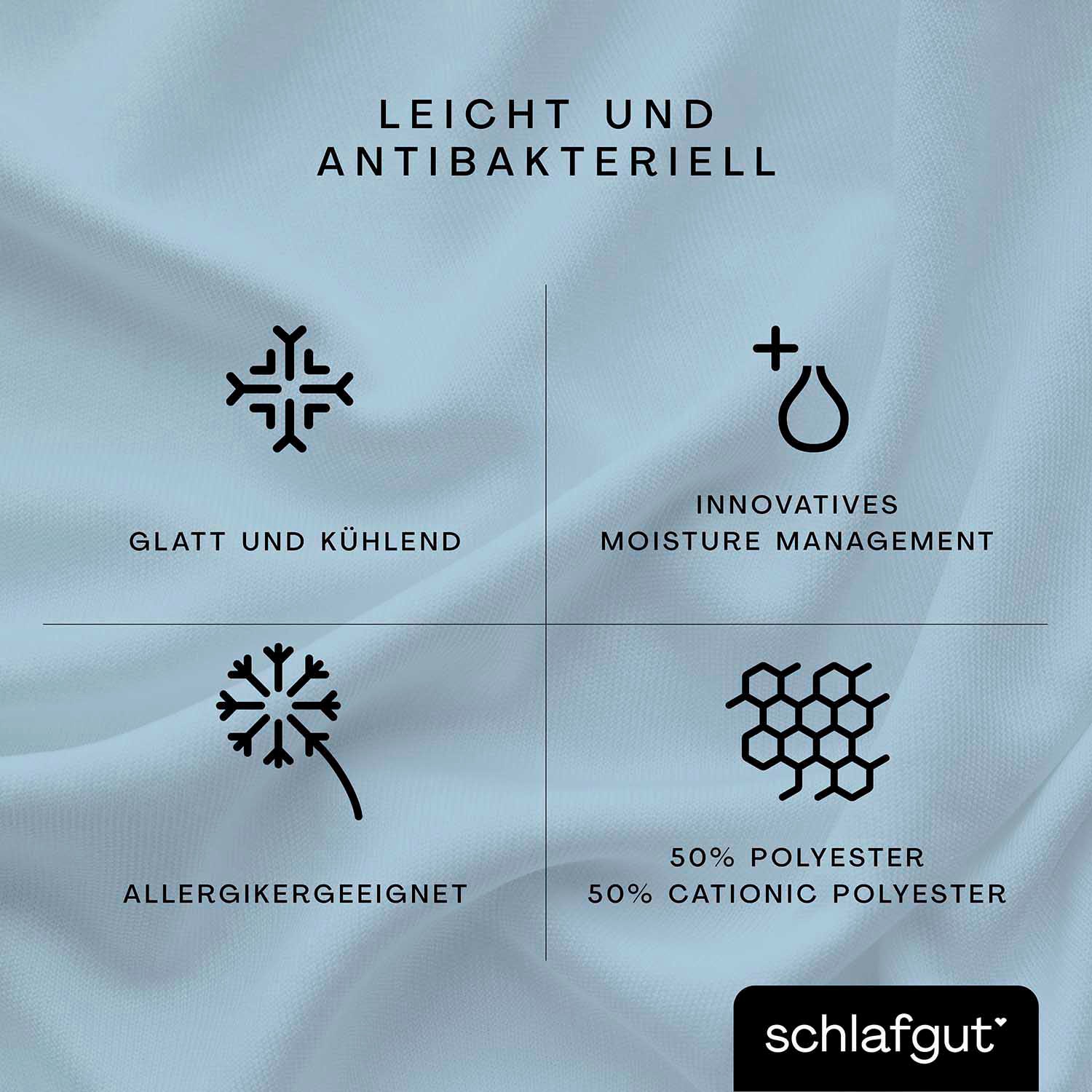 Thumbnail - Schlafgut Spannbettlaken "Cool Contact", 100% gekämmte Mikrofaser