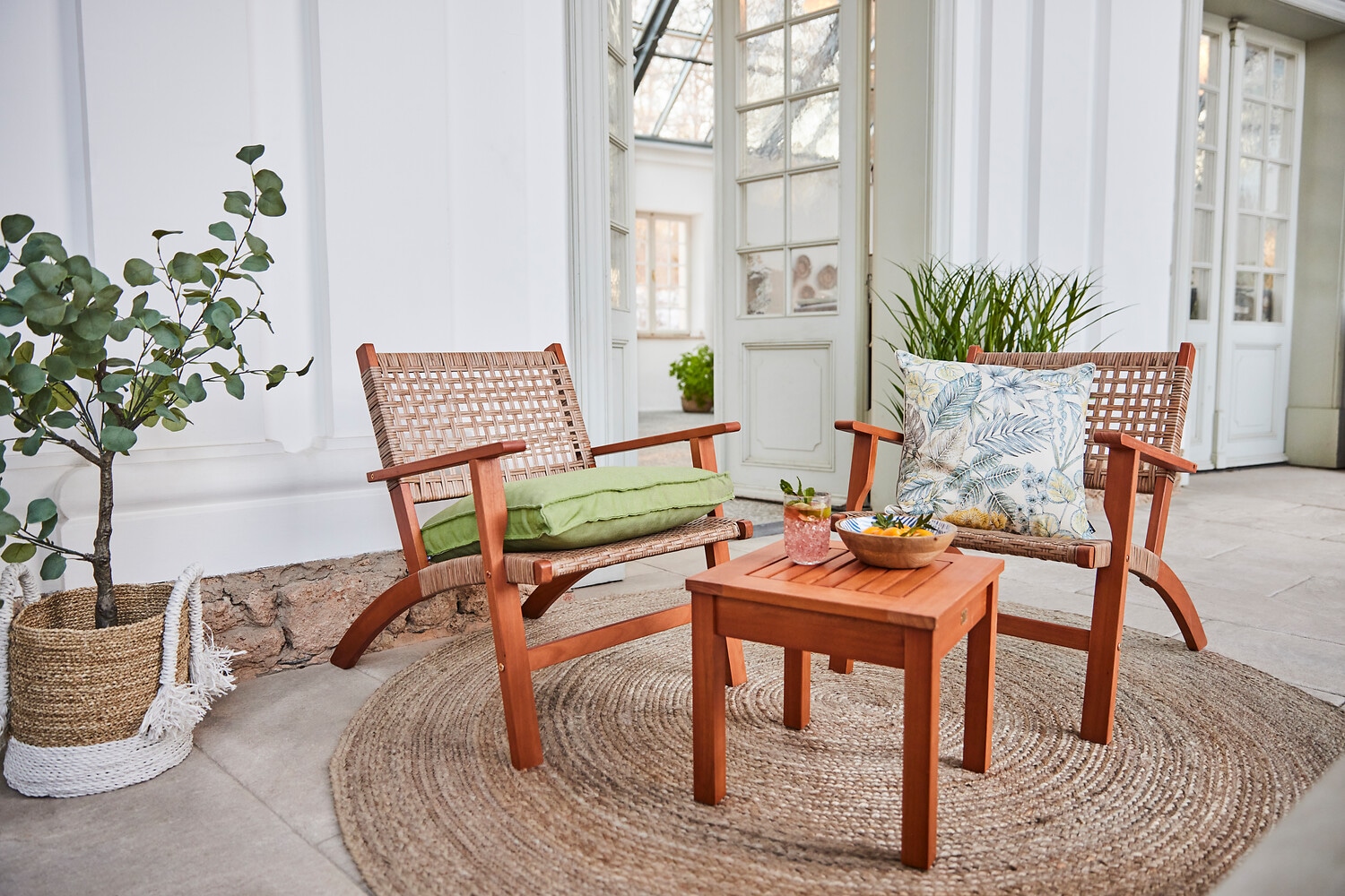 Garden Pleasure Balkonset »Sonora« 3 Stk. tlg. Teak-Look