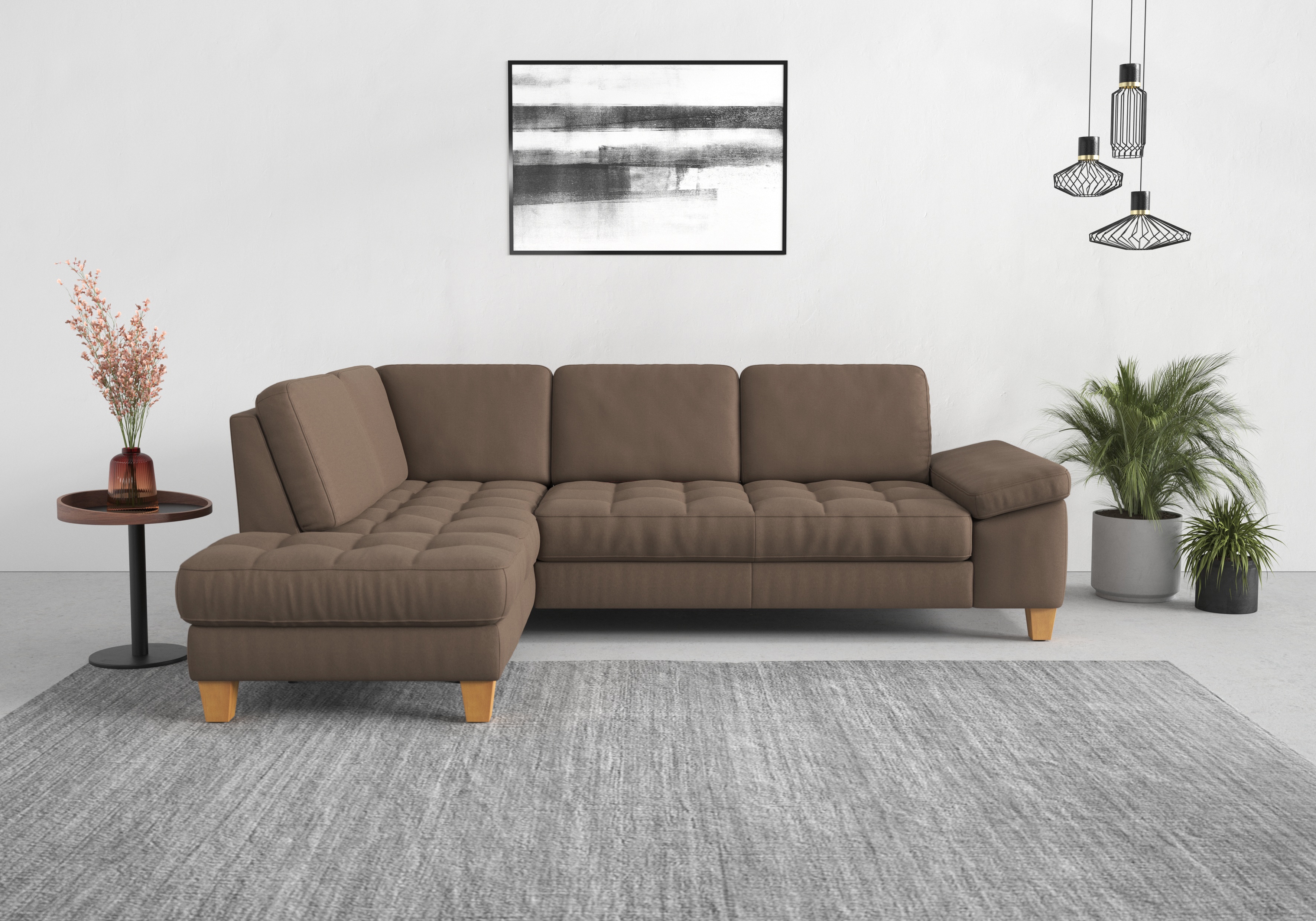 sit&more Ecksofa "Westham L-Form" mit Ottomane, mit oder ohne Schlaffunktion, Bettkasten, Verstellung