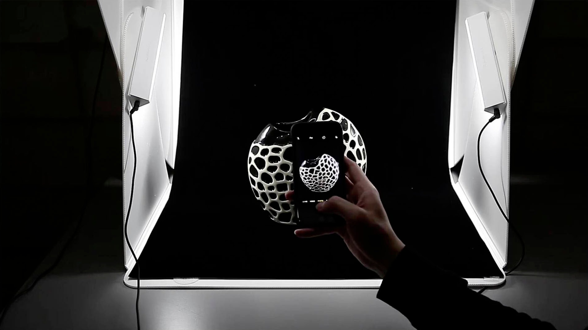 Orangemonkie Falthintergrund »FOLDIO3«, KOSTENLOSE Foldio-App, Triple-LED-Lichtstreifen