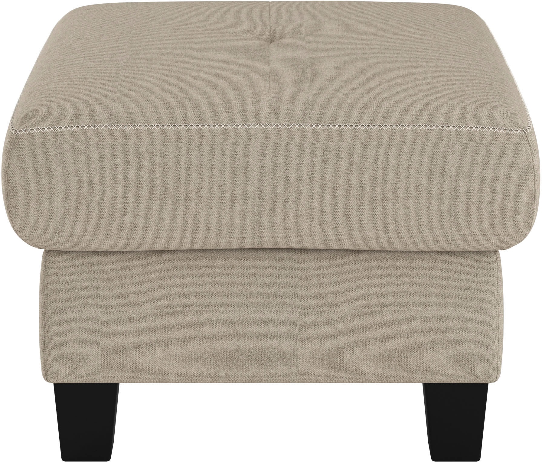 OTTO home Polsterhocker »Varese« Kreuznaht in beige