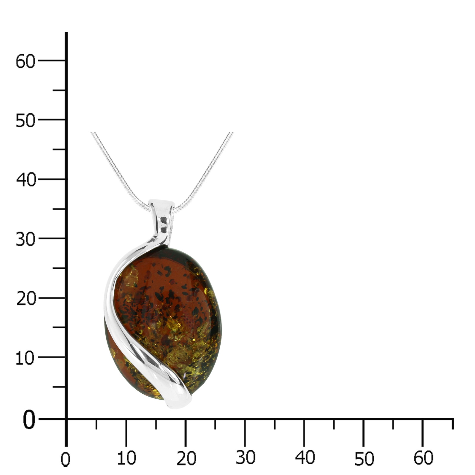 Kette mit Anhänger OSTSEE-SCHMUCK "- Estefanja - Silber 925/000 - Bernstein" Gr. 45, silber (silber 925, silberfarben, weiß), Schmuck_Sets, Damen, 45, Silber 925 (Sterlingsilber) 2