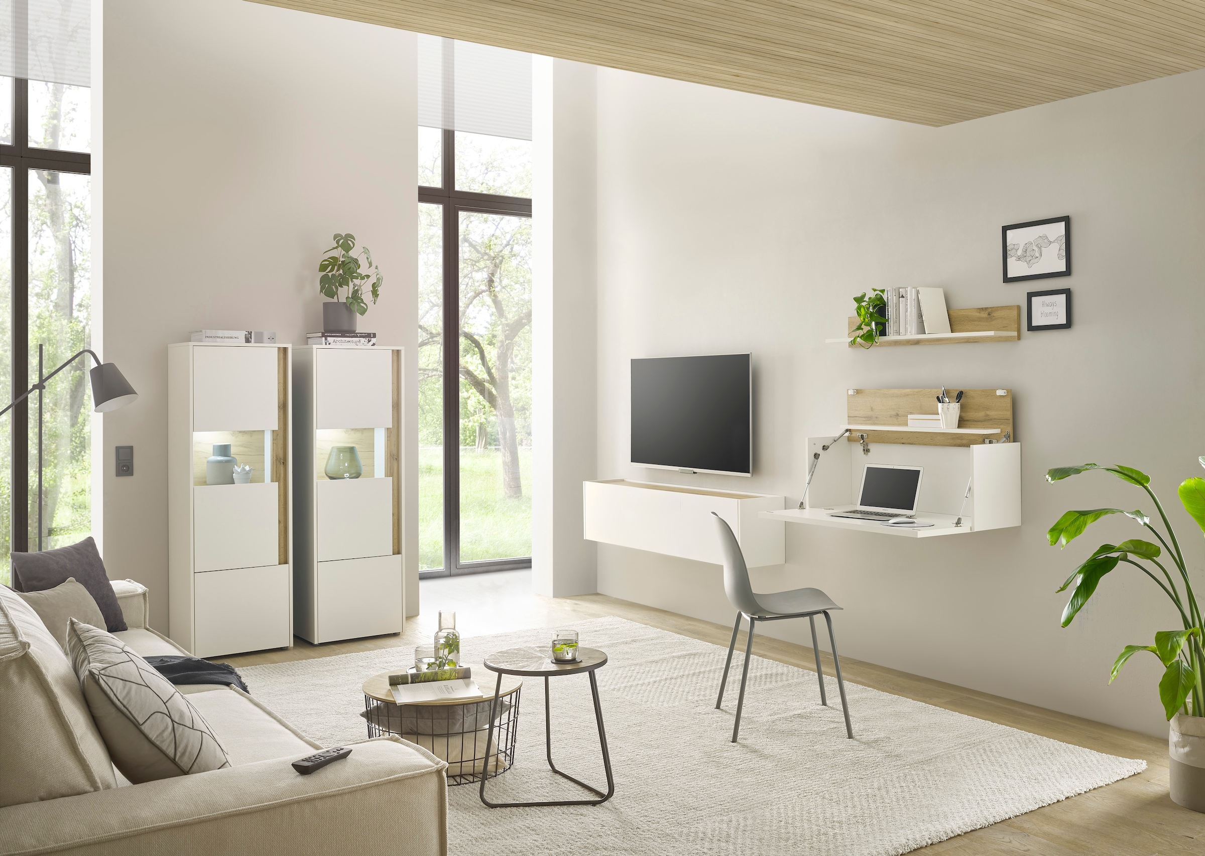 Home affaire Büromöbel-Set "CiTY/GiRON" Set, 5 Stk. tlg. Home Office, mit W günstig online kaufen