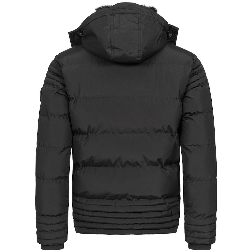 Alessandro Salvarini Winterjacke »ASFabiano«, mit warmem Teddyfell und abnehmbarer Kapuze