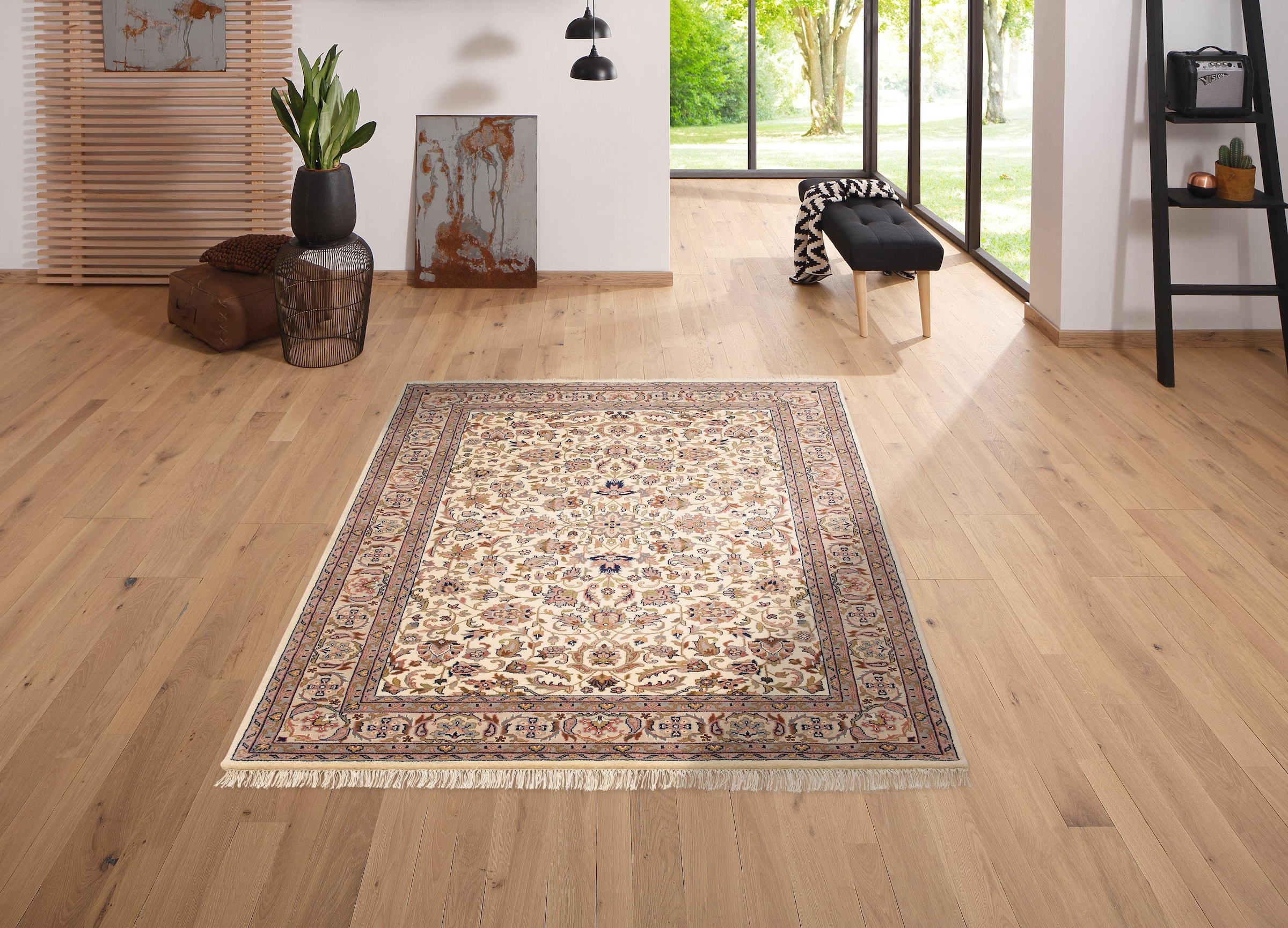 my home Orientteppich "Aras" rechteckig 12 mm Höhe handgeknüpft, reine Woll günstig online kaufen