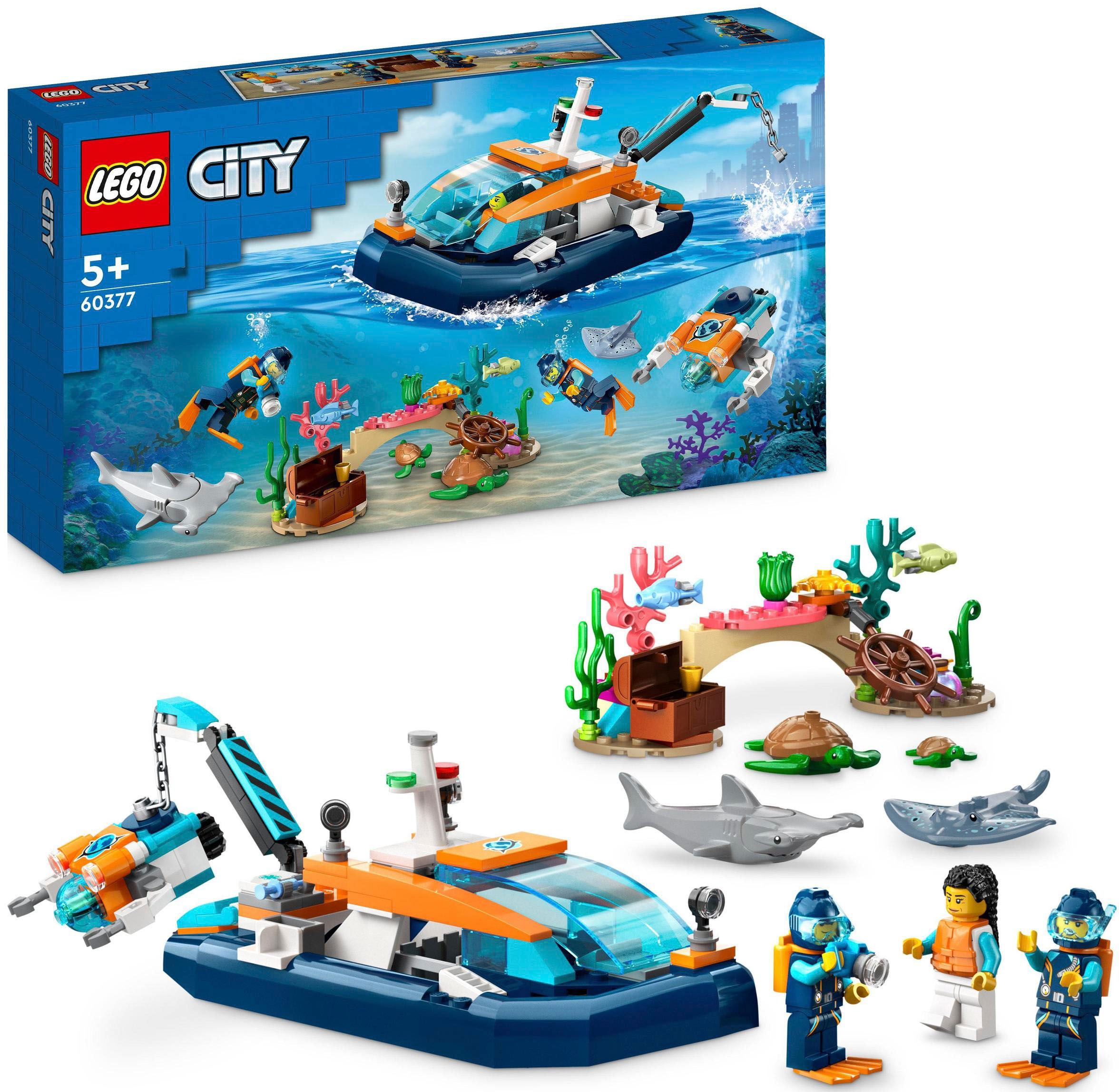 Konstruktionsspielsteine »Meeresforscher-Boot (60377), LEGO® City«, (182 St.), Made in...