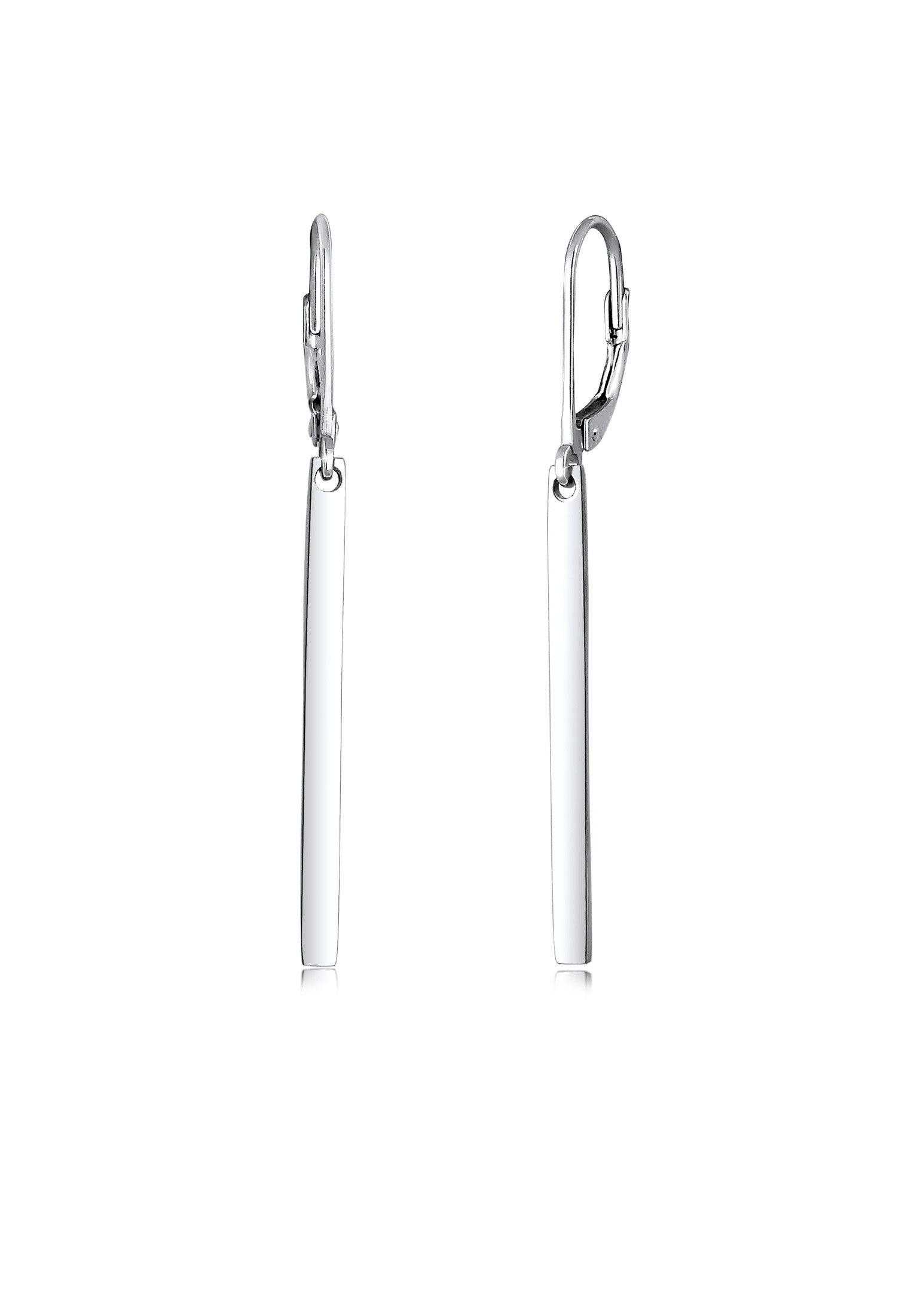 Paar Ohrhänger ELLI "Basic Hänger Geo Stab Look Schmuck Geschenk 925 Silber", silber, Ohrringe, Damen, onesize, ohne Stein, Silber 925 (Sterlingsilber)