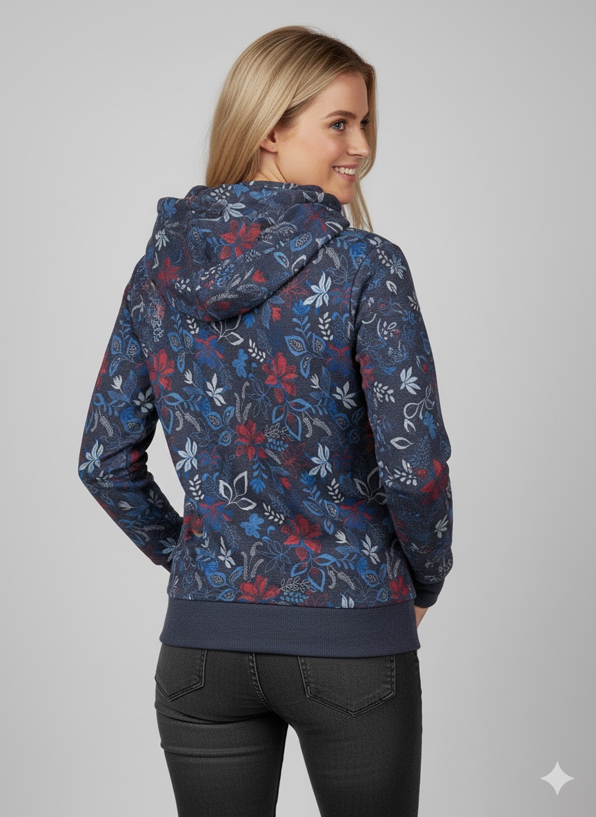Ragwear Sweatshirt "GRIPY FLOWERS O" Hoodie mit floralem All Over-Druck günstig online kaufen