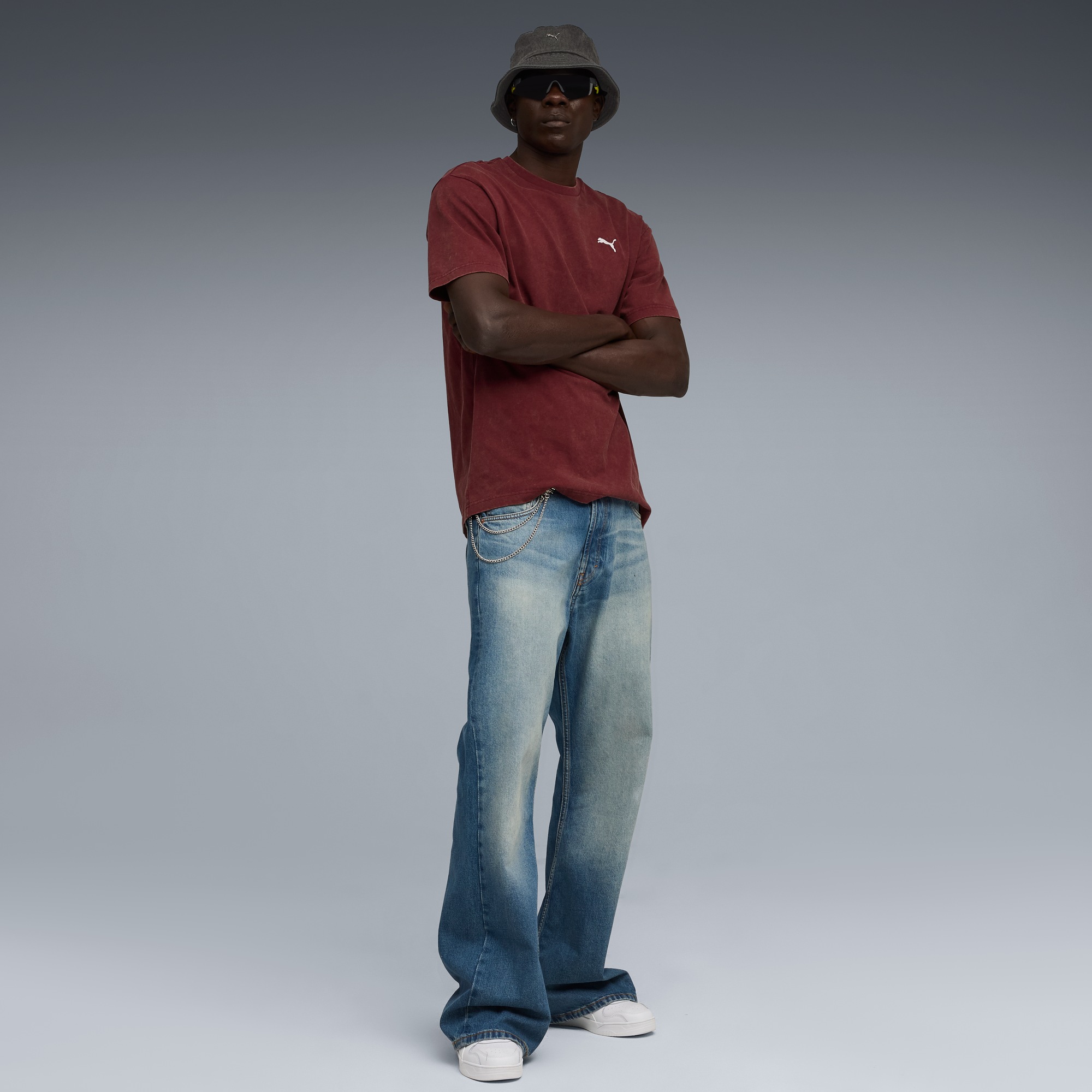 Thumbnail - PUMA T-Shirt "ESS ELEVATED RELAXED WASH TEE" Kurzarmdesign, Rundhalsausschnitt, mit Print-Applikation