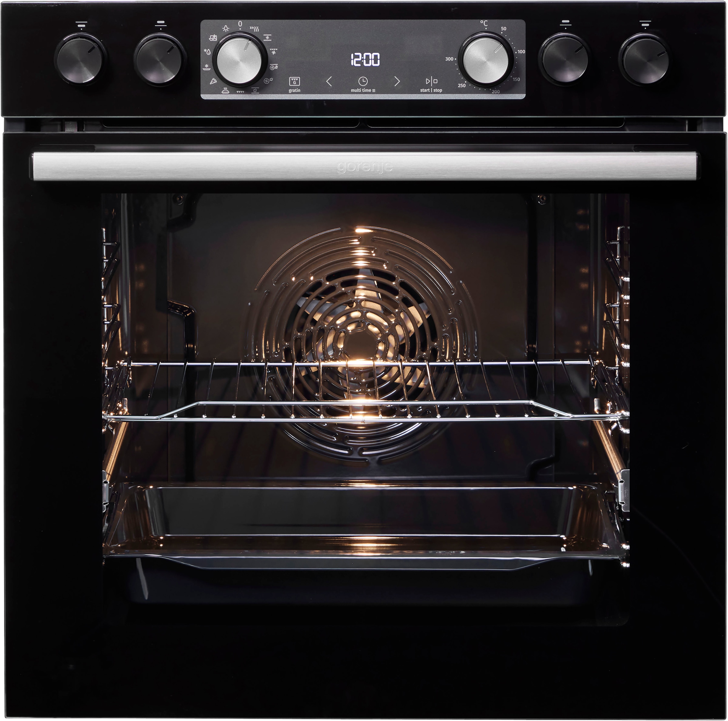 GORENJE Elektro-Herd-Set »BCPX6737E05BG«, mit 1-fach-Teleskopauszug, Pyrolyse-Selbstreinigung, (Set)