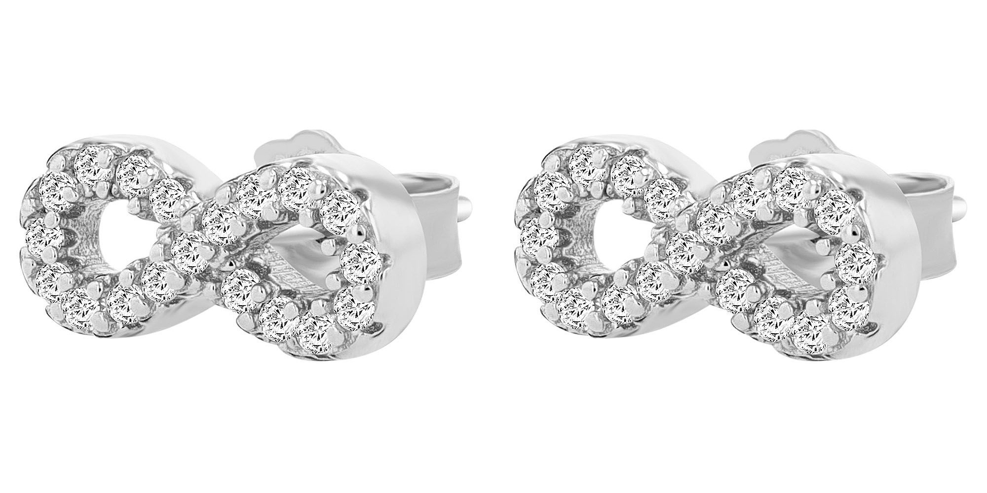 Adelia´s Paar Ohrhänger "Ohrringe – Ohrstecker Unendlichkeitszeichen aus 925 Silber" Ideal als Geschenk für besondere Anlässe