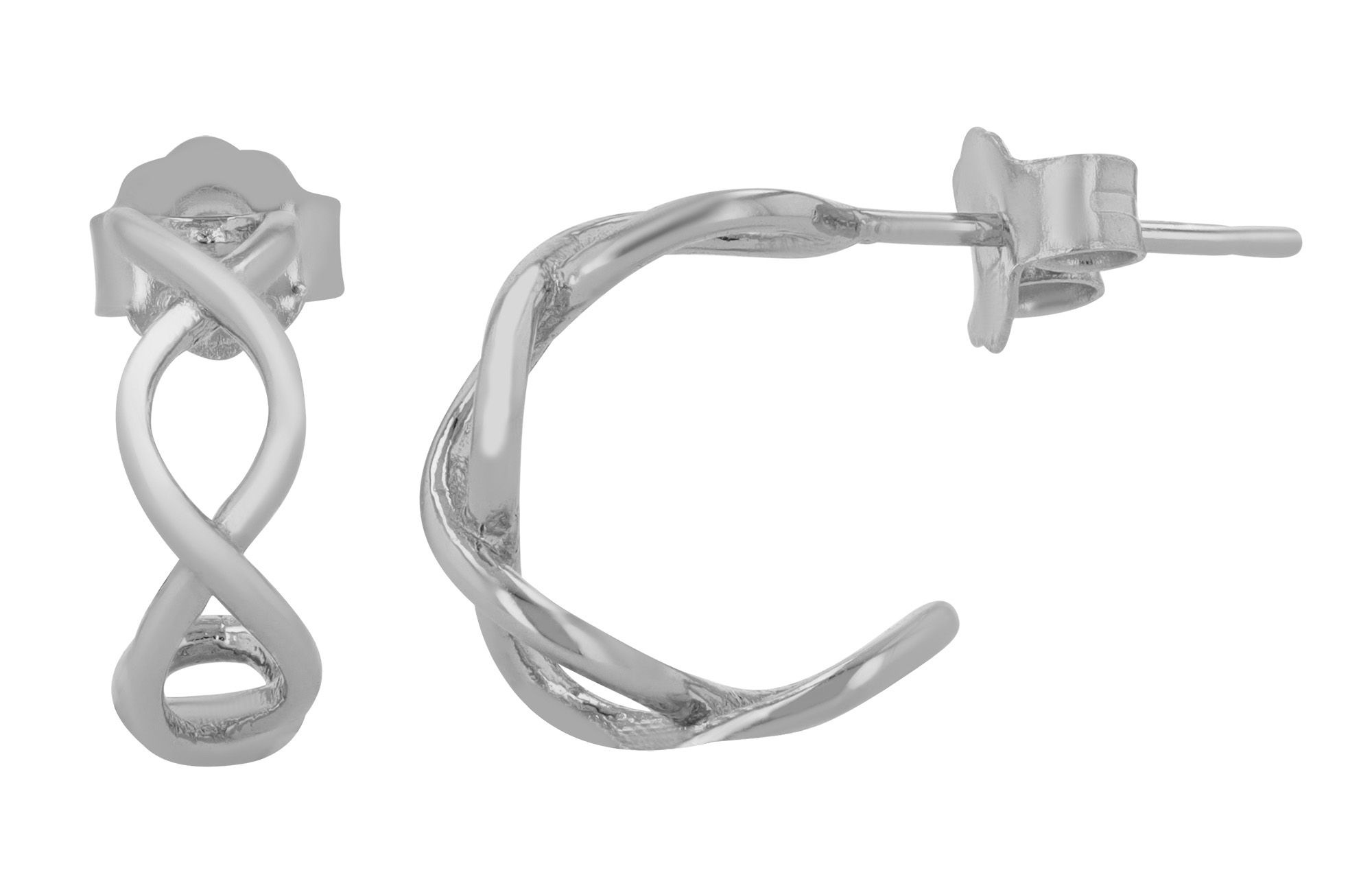 Adelia´s Paar Ohrhänger "Ohrringe – Ohrstecker Unendlichkeitszeichen aus 925 Silber" Perfekt als Geschenk zum einfach so