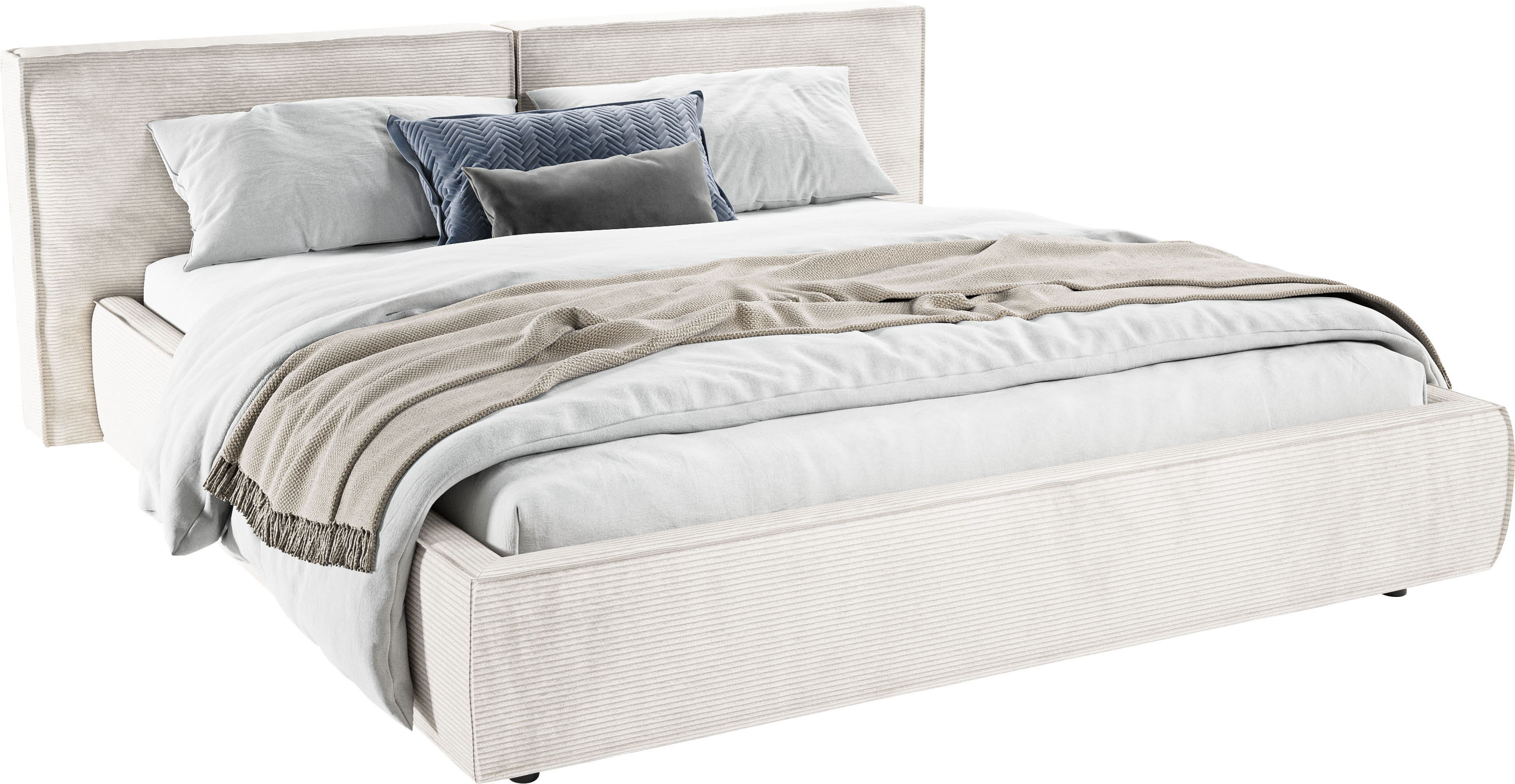Home affaire 1100000002199 "Adrina mit Biesenoptik, Feincord und Luxus-Microfaser" bis 280kg, auch in Überlänge 220 cm, 4 Breiten bis 200cm
