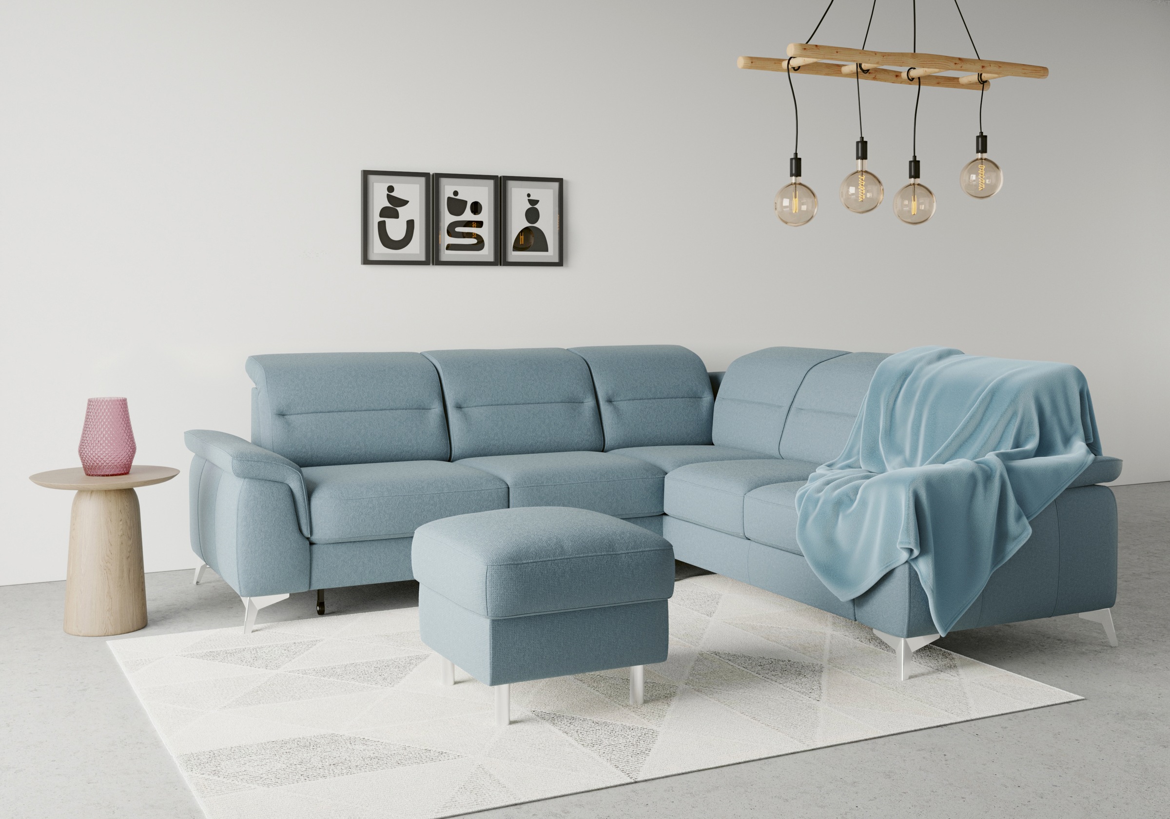 sit&more Ecksofa "Sinatra L-Form" optional mit Kopfteilverstellung und Armt günstig online kaufen