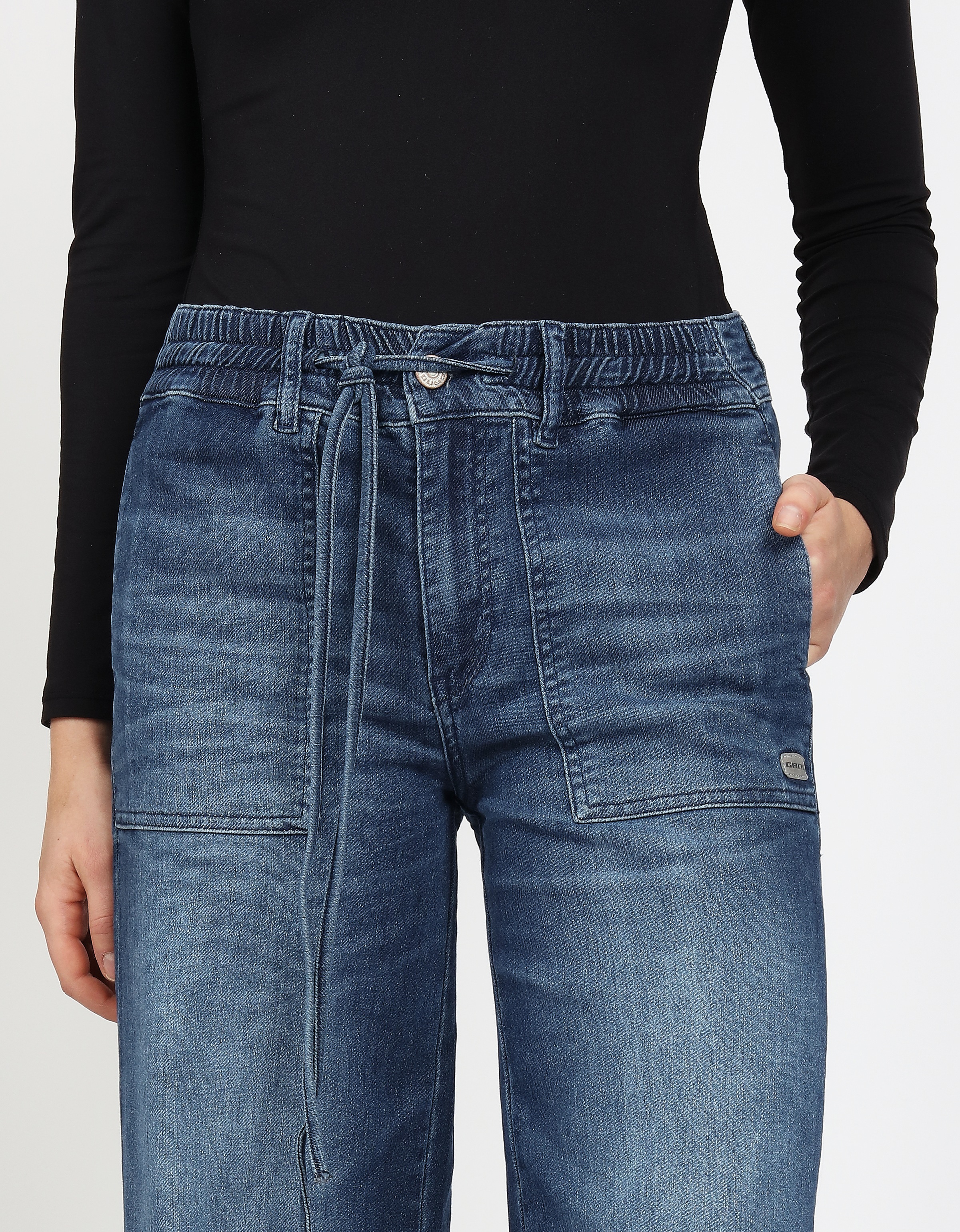 GANG Weite Jeans "94PAIGE WIDE" mit eingesetztem Seitenstreifen günstig online kaufen