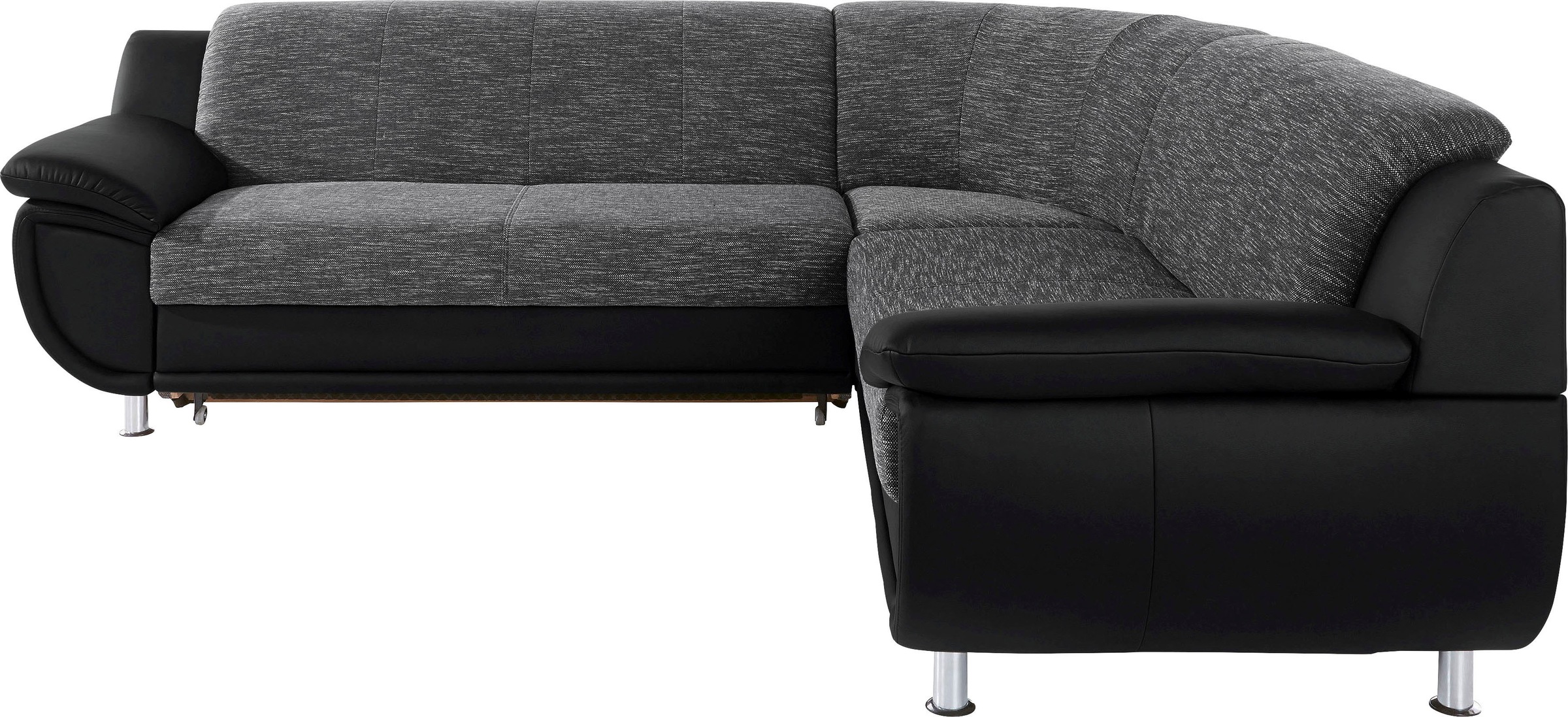 TRENDMANUFAKTUR Ecksofa »Rondo 3, zeitlos und modern, im Materialmix, L-Form«, wahlweise Federkern für hohen Sitzkomfort, wahlweise Bettfunktion
