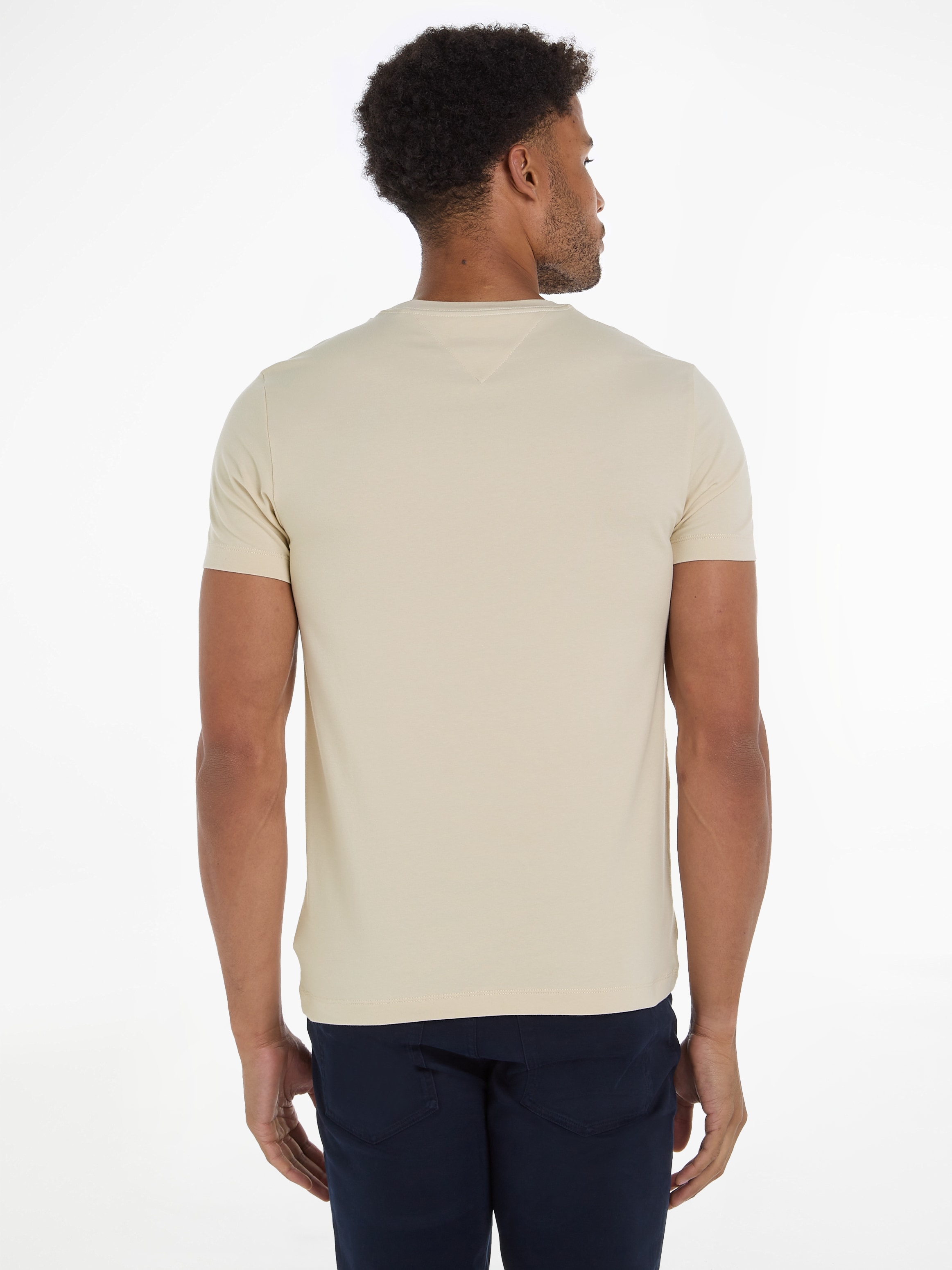 Tommy Hilfiger T-Shirt "STRETCH SLIM FIT TEE", mit Rundhalsausschnitt günstig online kaufen