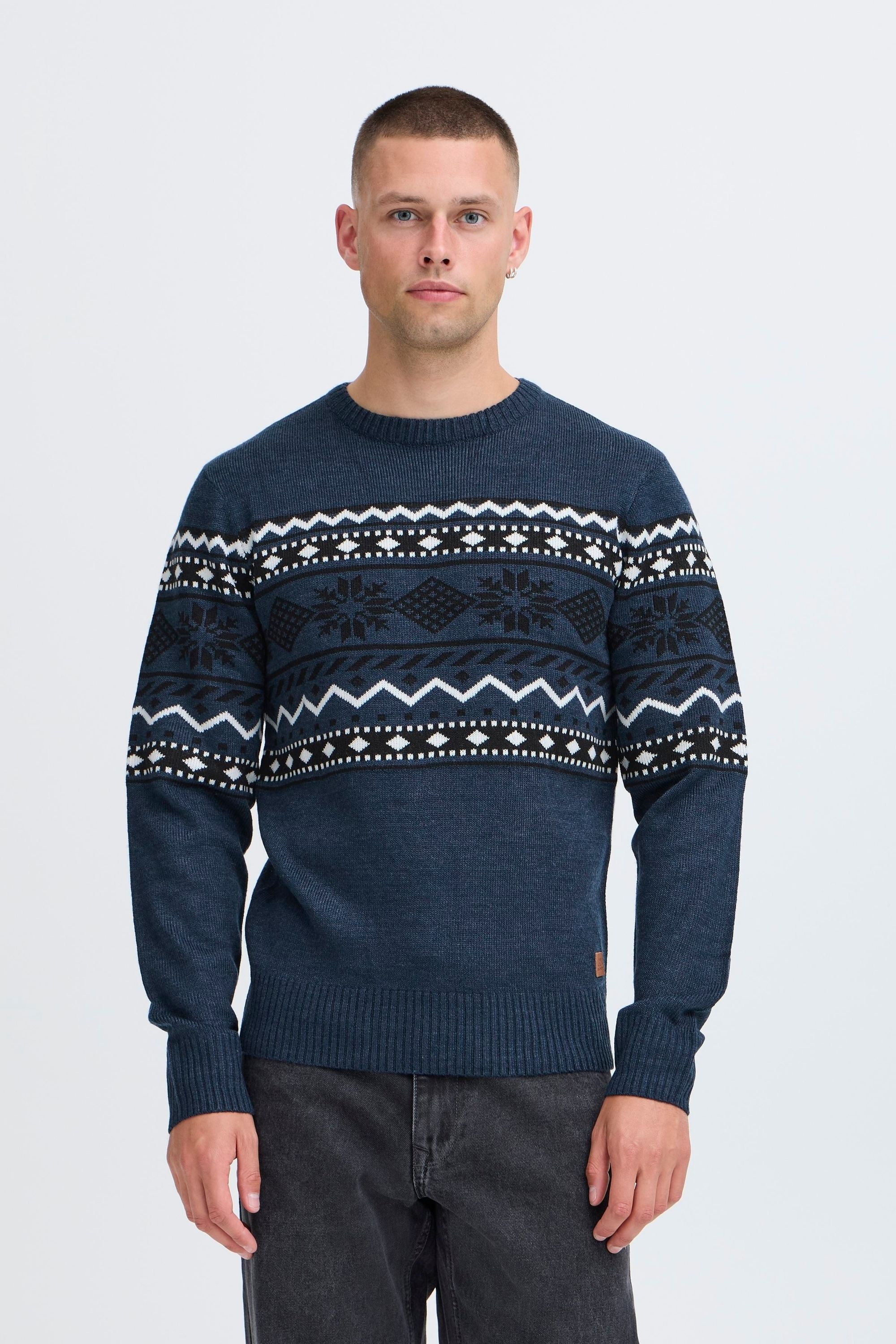 BLEND BHNor Men Knit Sweater Navy Size S 2