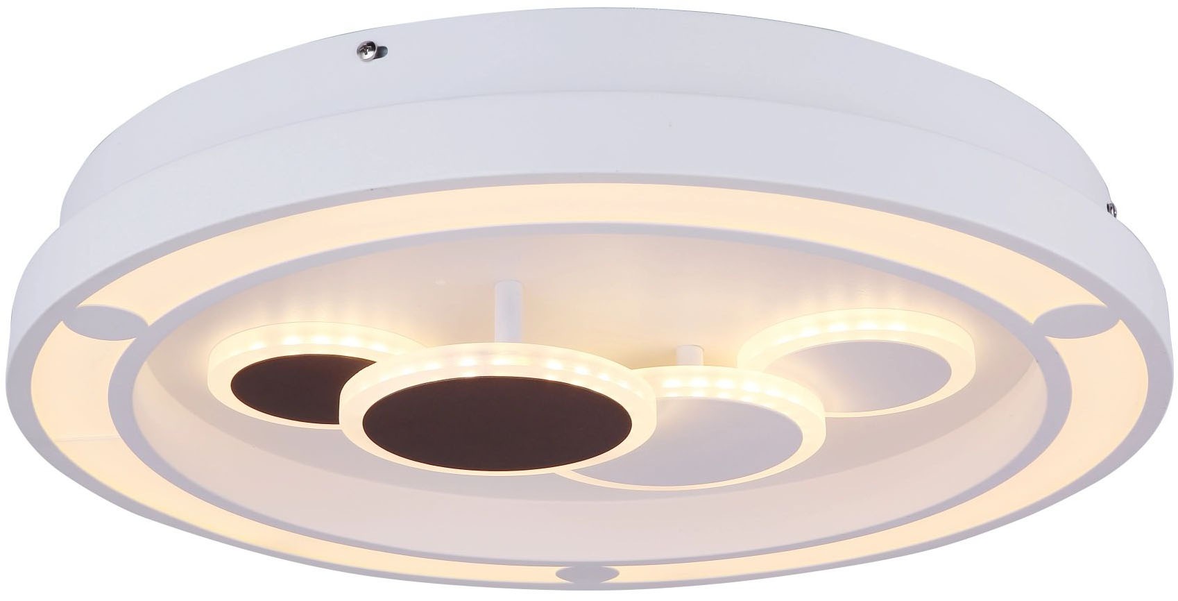 GLOBO LIGHTING LED Deckenleuchte »KOLLI«, Leuchtmittel LED-Modul | LED fest integriert, Deckenlampe, Acryl, rund, Durchmesser 48cm, Wohnzimmer
