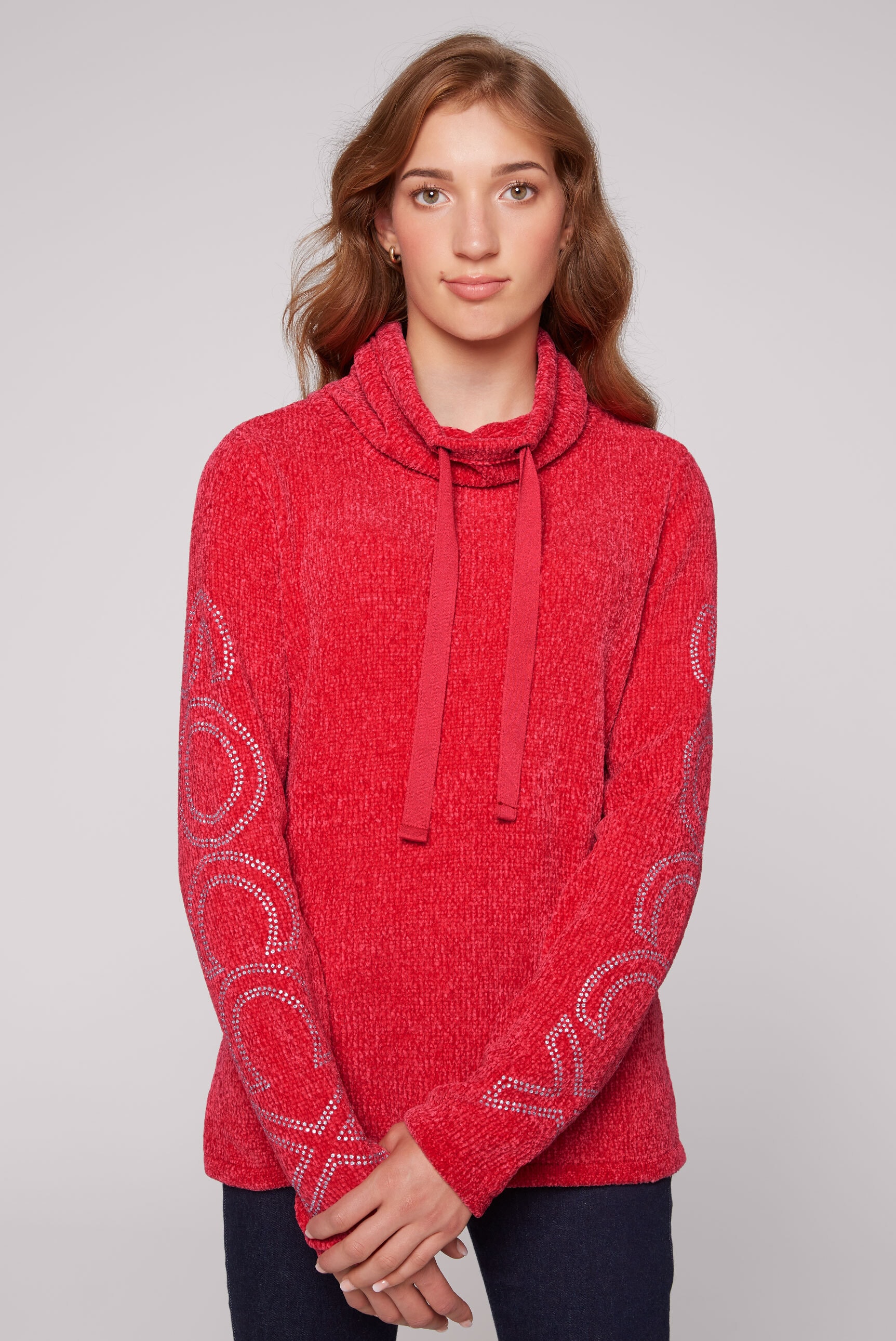 SOCCX Rollkragenpullover, aus Flauschstrick