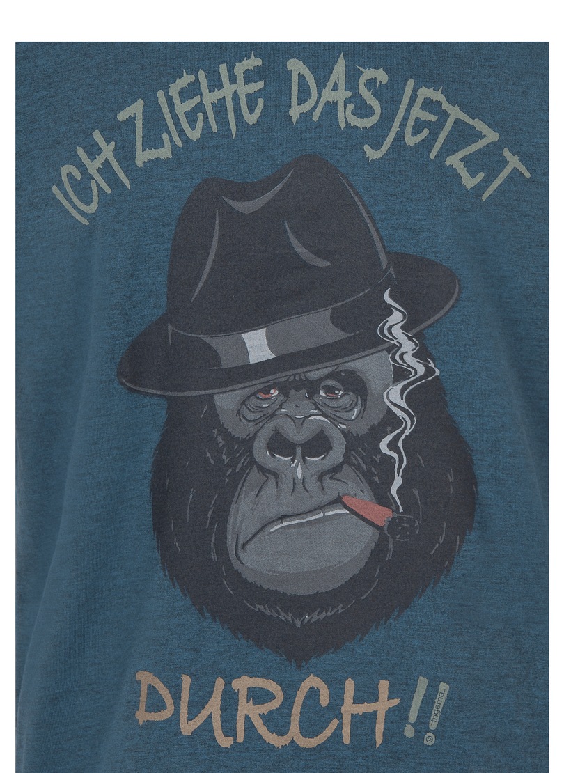 Trigema T-Shirt »TRIGEMA T-Shirt mit Motiv und Spruch«