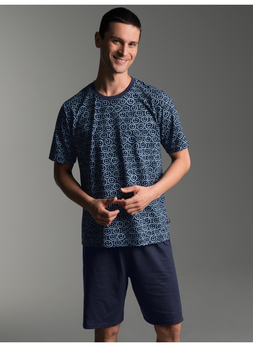 Trigema Schlafanzug "TRIGEMA Kurzer Schlafanzug mit Smiley-Motiv" 1 tlg. günstig online kaufen