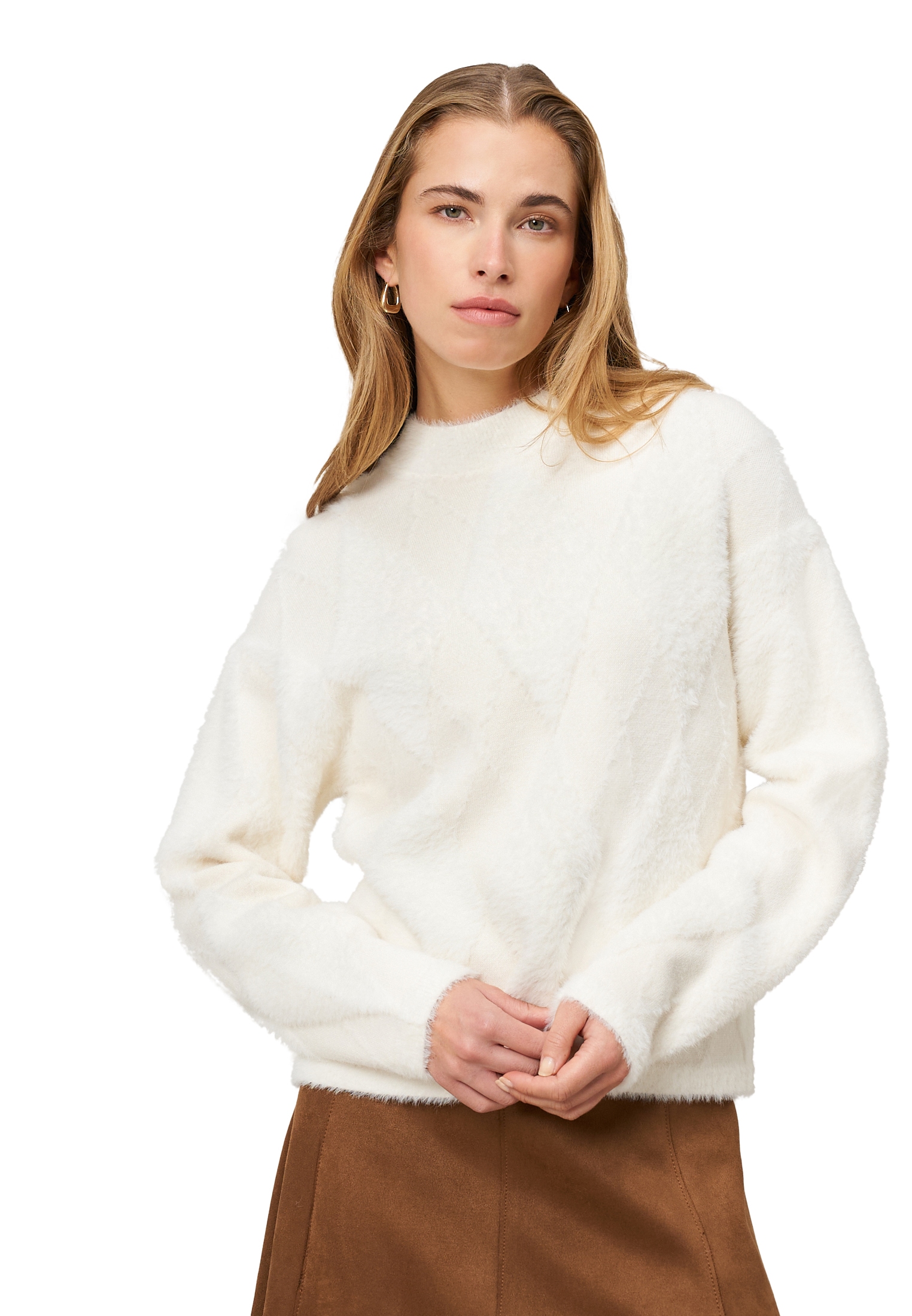 Zero Strickpullover "Damen mit Karomuster" 1 tlg. günstig online kaufen